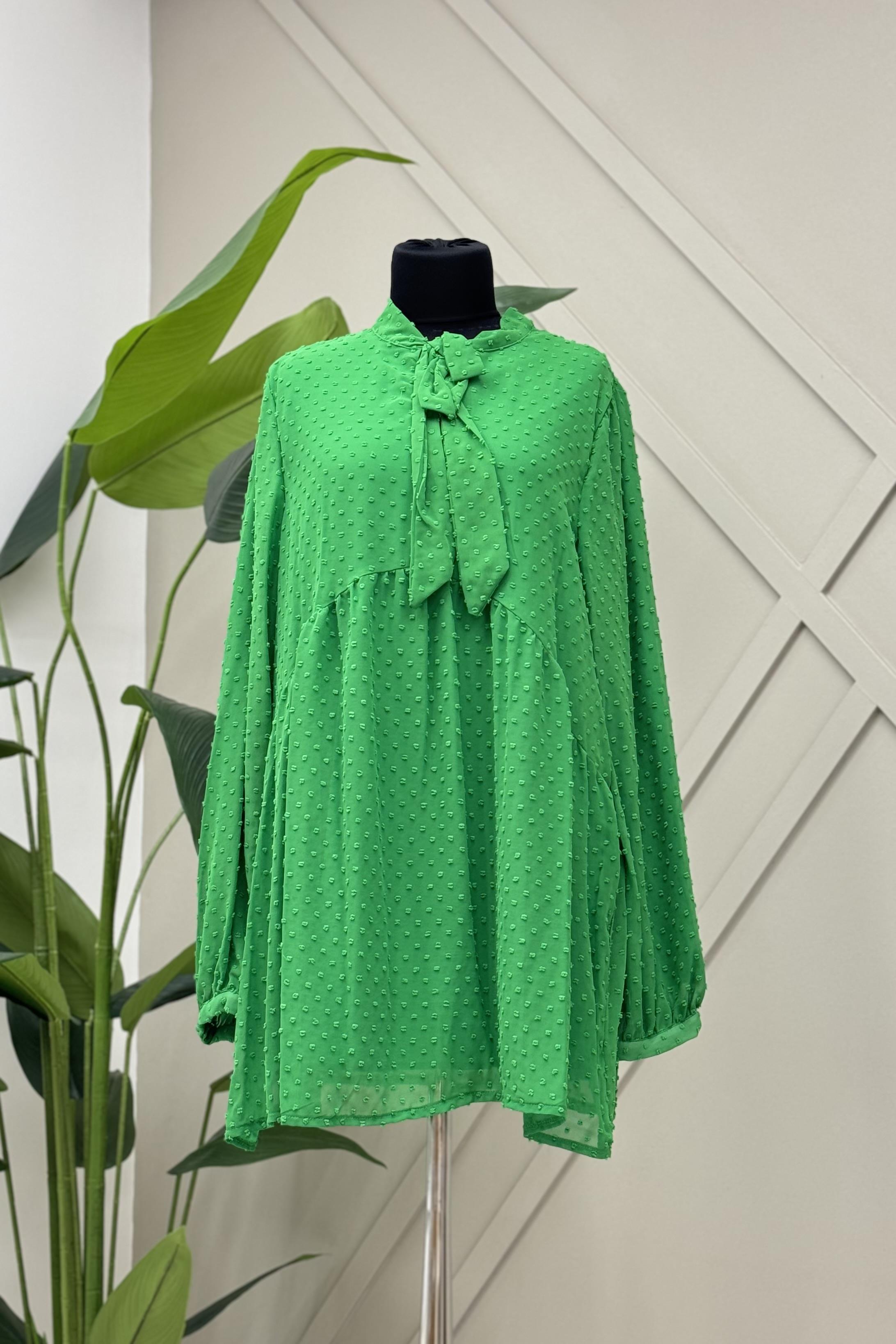 İKOLL Fularlı Şifon Tunik 0030015 - Benetton  Tunik 