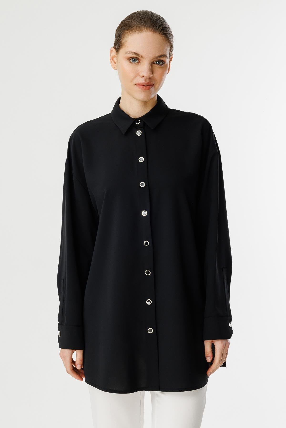 GHİSA Ghisa 4726 Tunik - Siyah Ghisa 4726 Tunik - Bilen Giyim Tunik 