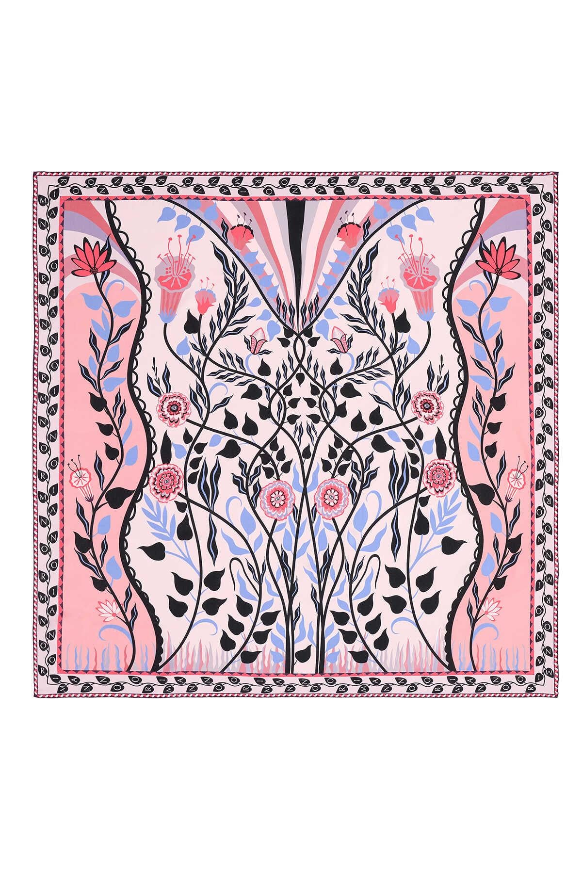 İMANNOOR İmannoor Kelebek Krep İpek Eşarp  241-2003 - Pembe  Eşarp