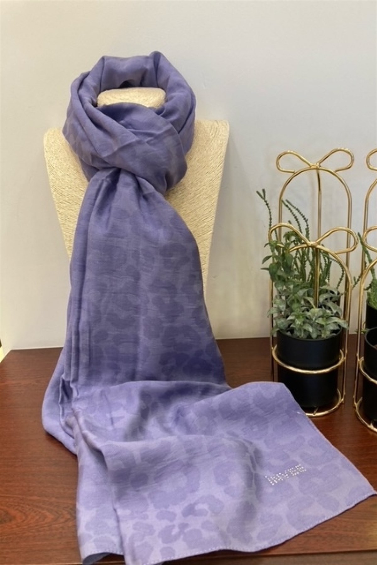 İNVEE İnvee 1329 Leopar Desen Şal - Lila