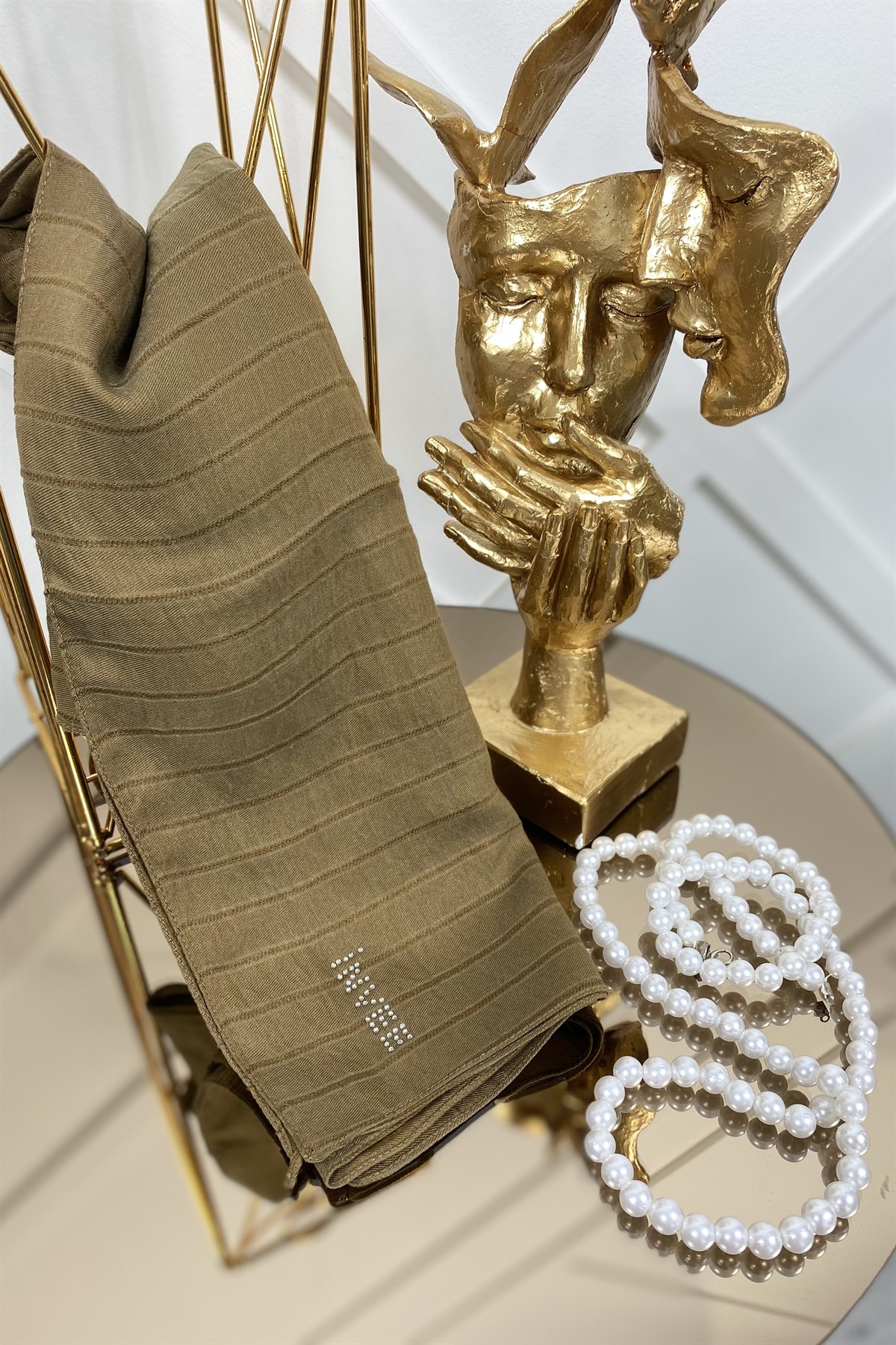 İNVEE İnvee 1441 Güz İpek Şal - Tarçın