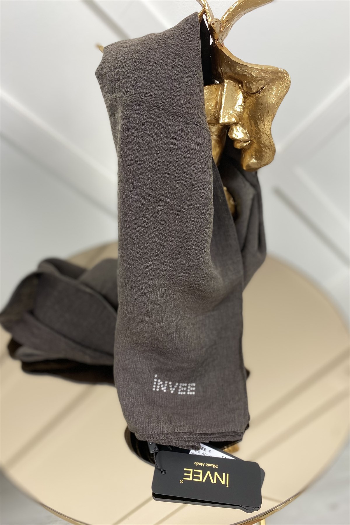 İNVEE İnvee 1442 Taç Şal - A.Kahve