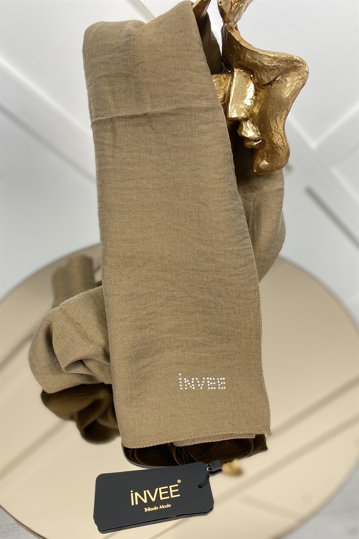İNVEE İnvee 1442 Taç Şal - Camel