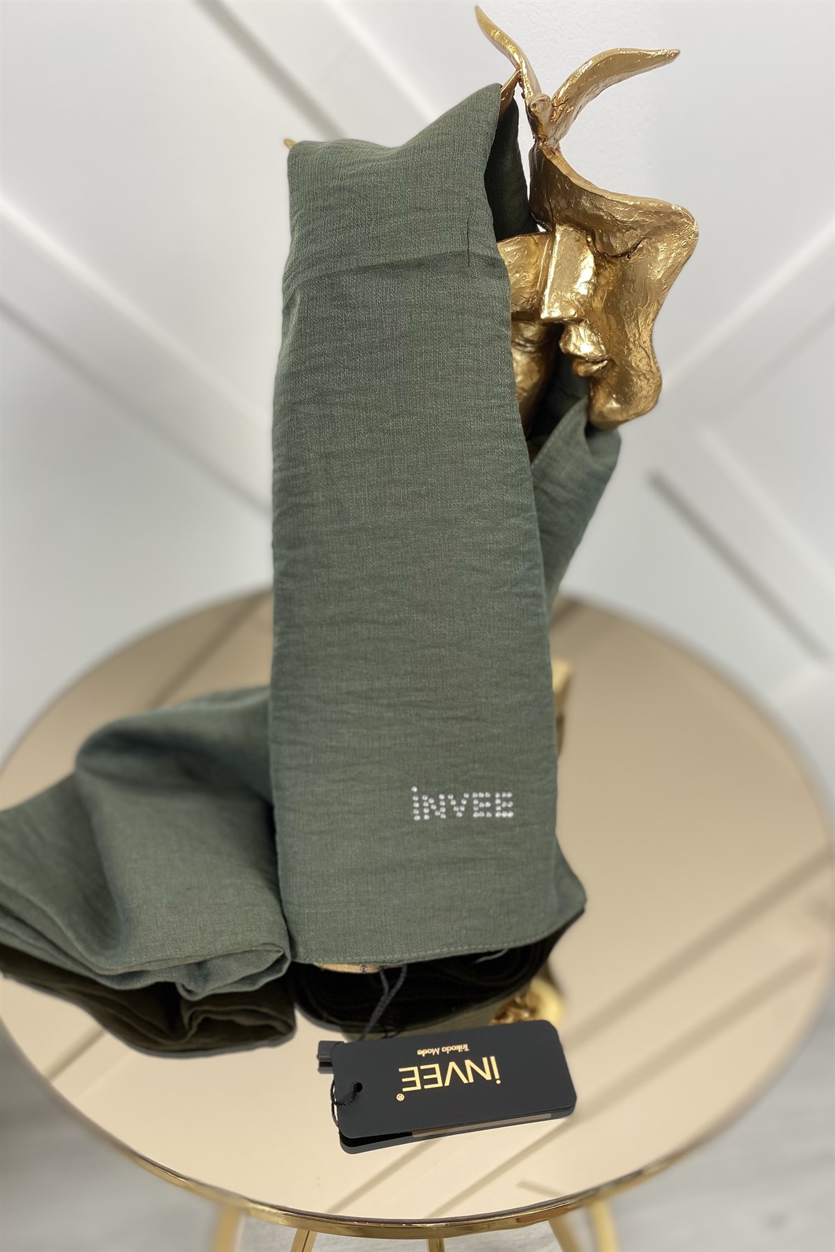 İNVEE İnvee 1442 Taç Şal - Haki