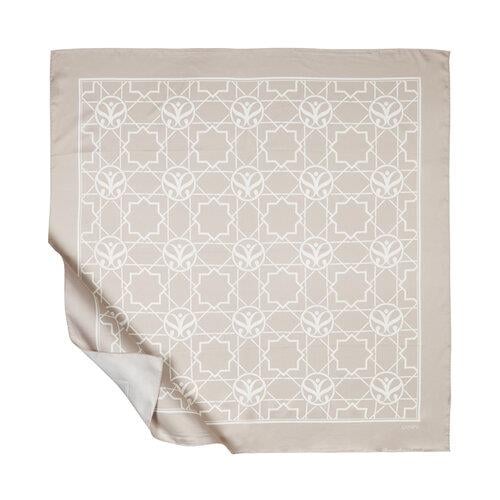 İPEKEVİ İpekevi 01118 Seljuk Monogram Tivil İpek Eşarp - Açık Taş  Eşarp 
