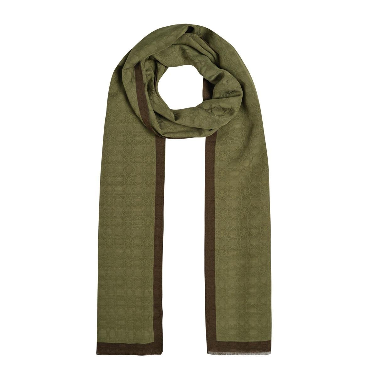 İPEKEVİ İpekevi 04356 Dört Mevsim Monogram Şal - Osmanlı Yeşili  Şal 