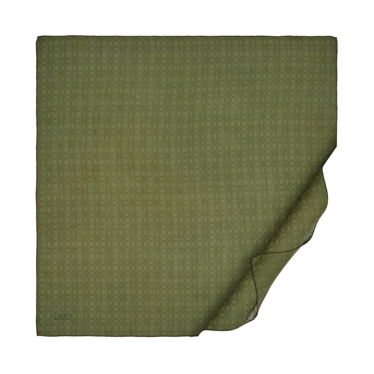 İPEKEVİ İpekevi 04358 Dört Mevsim Monogram Eşarp - Haki Yeşili  Eşarp 