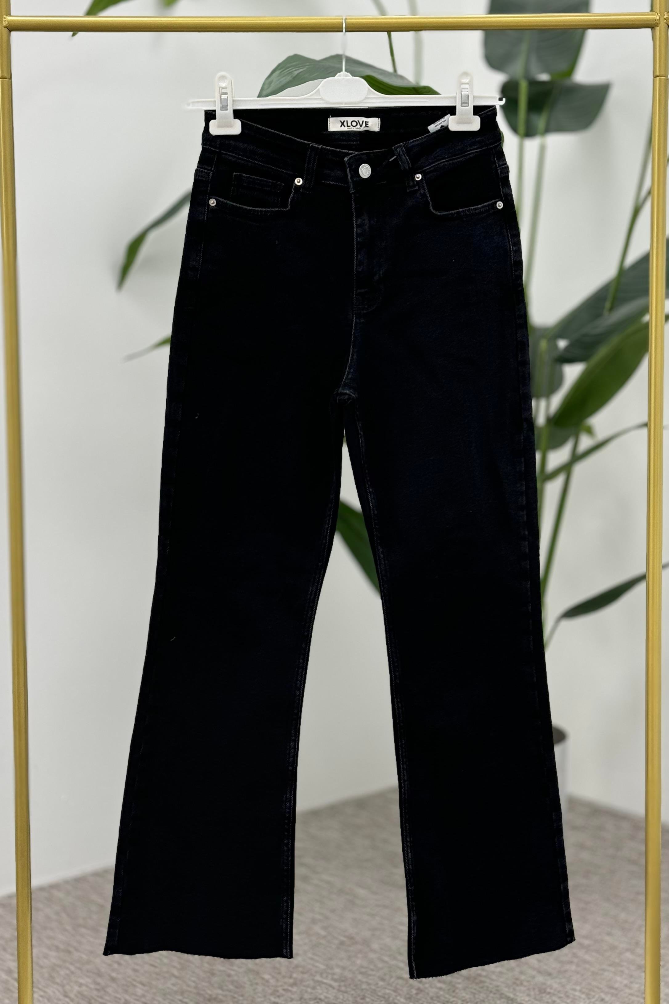 XLove Jeans İspanyol Dikişsiz Paça Yüksek Bel Mom Pantolon 1706 - Antrasit  Pantolon 