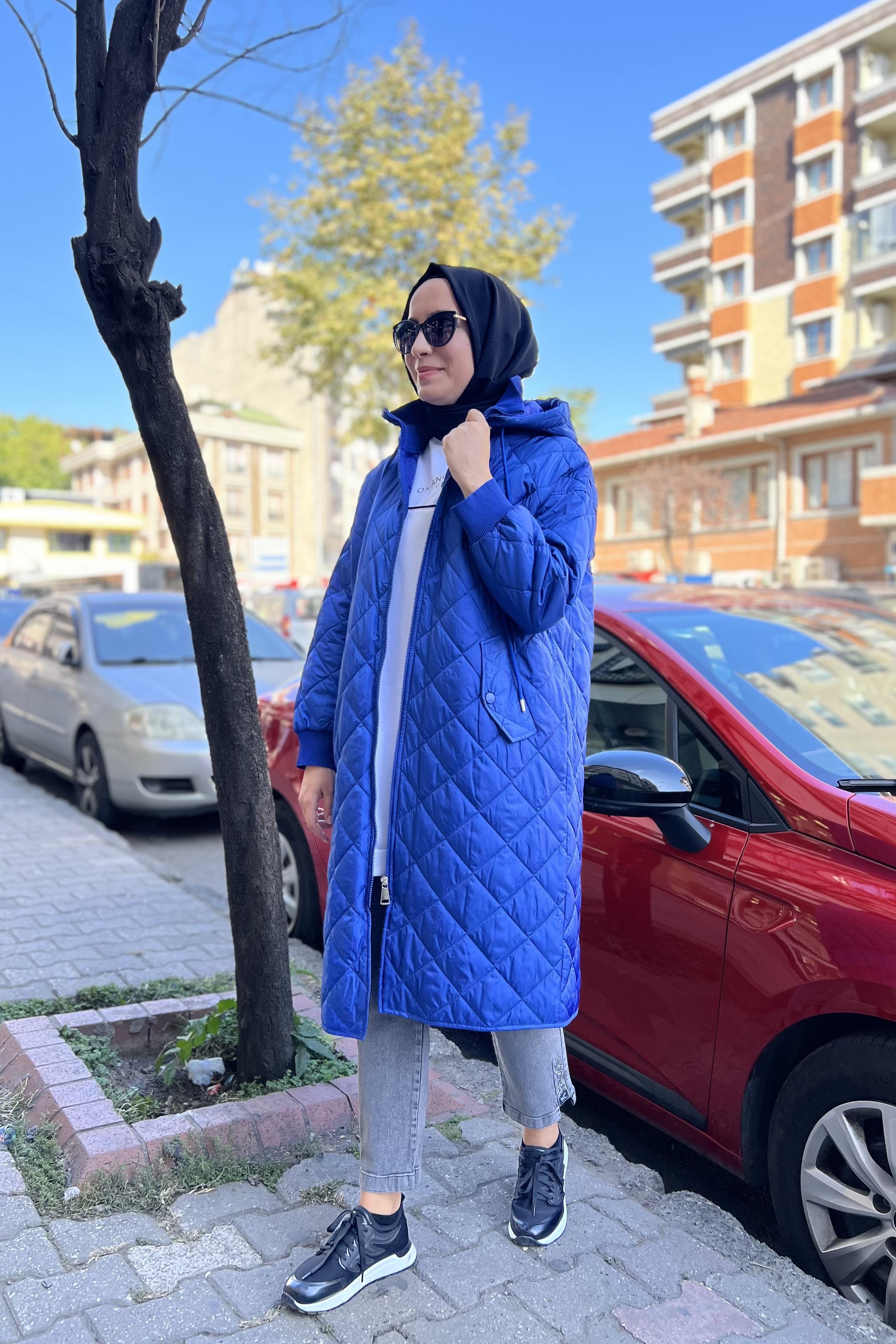 İKOLL Kapitone Uzun Mont 0029195 - Saks  Kaban & Mont
