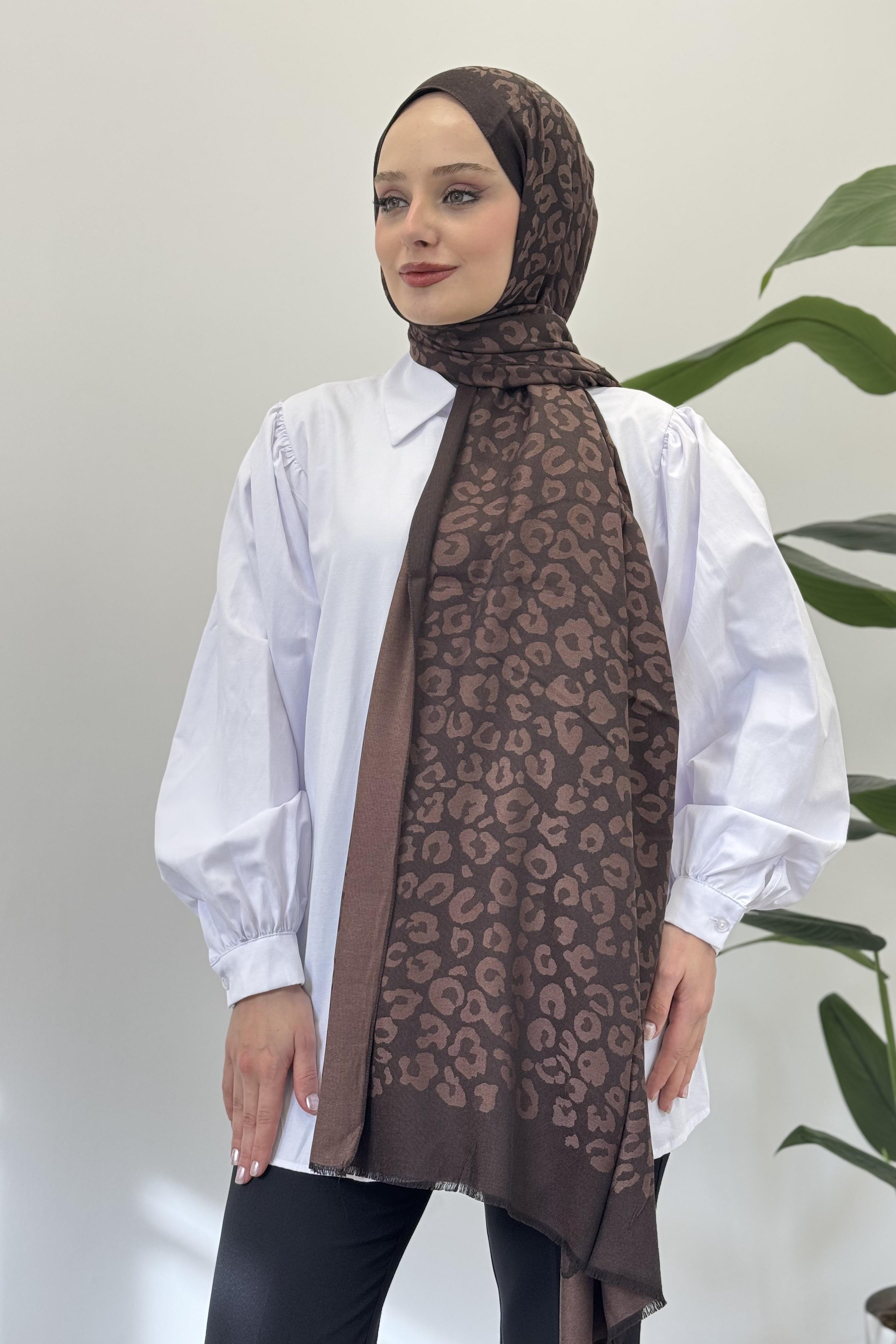 LEVİDOR Levidor 11181 Cashmere Şal - Acı Kahve  Şal 