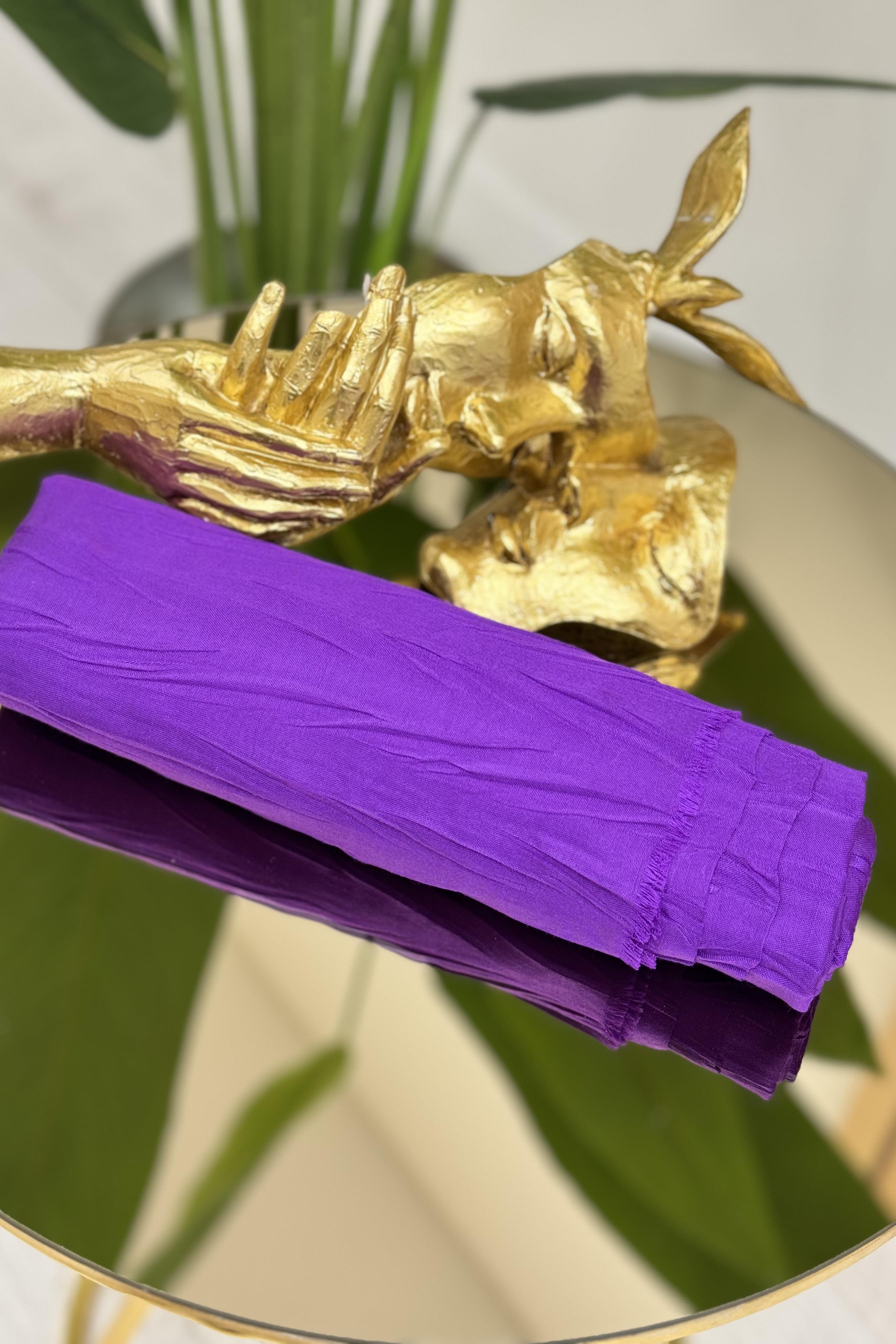 LEVİDOR Levidor 17694 Pliseli Şal - Mor Levidor 17694 Pliseli Şal - Mor - Bilen Giyim Şal