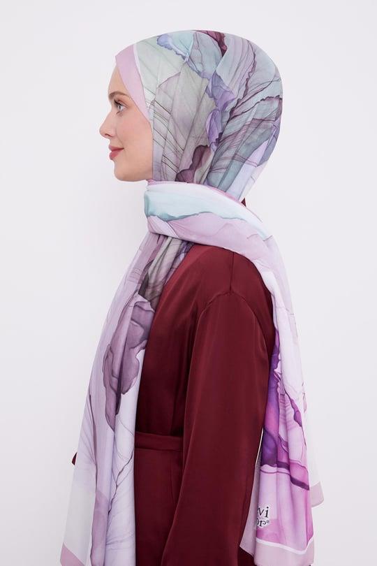 LEVİDOR Levidor 18212 Soyut Baskılı Şal - Pudra  Şal 