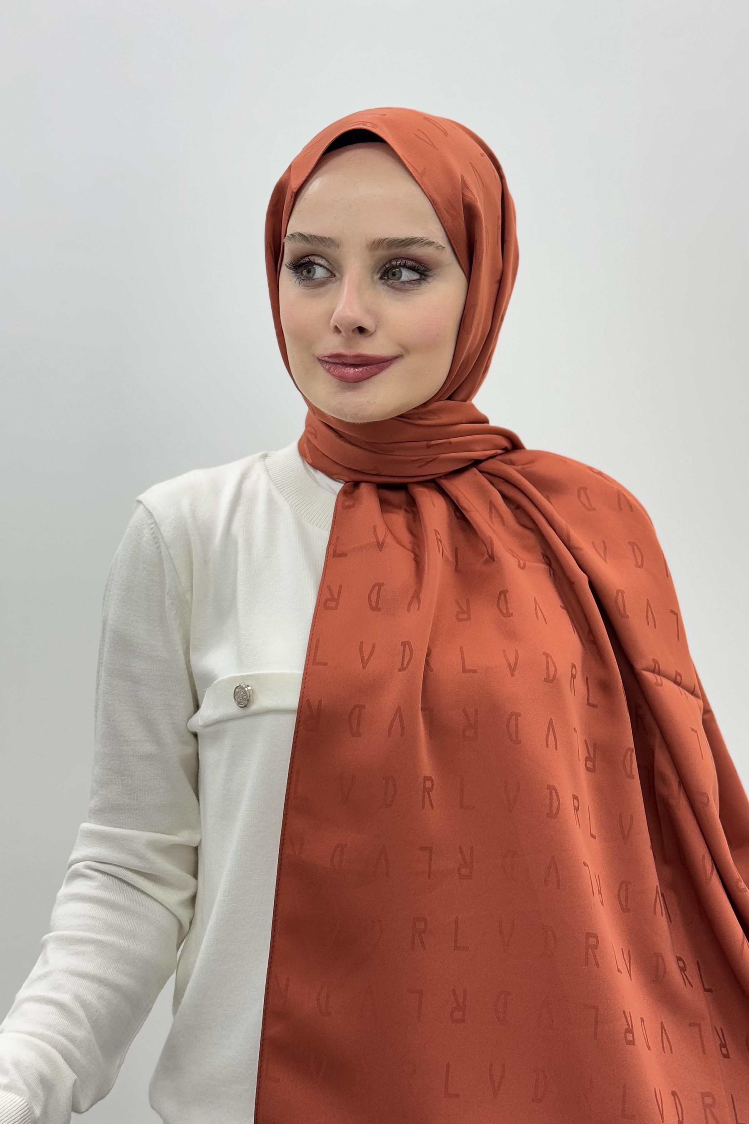 LEVİDOR Levidor 18559 Blue Jakar Şal - Şeftali  Şal 