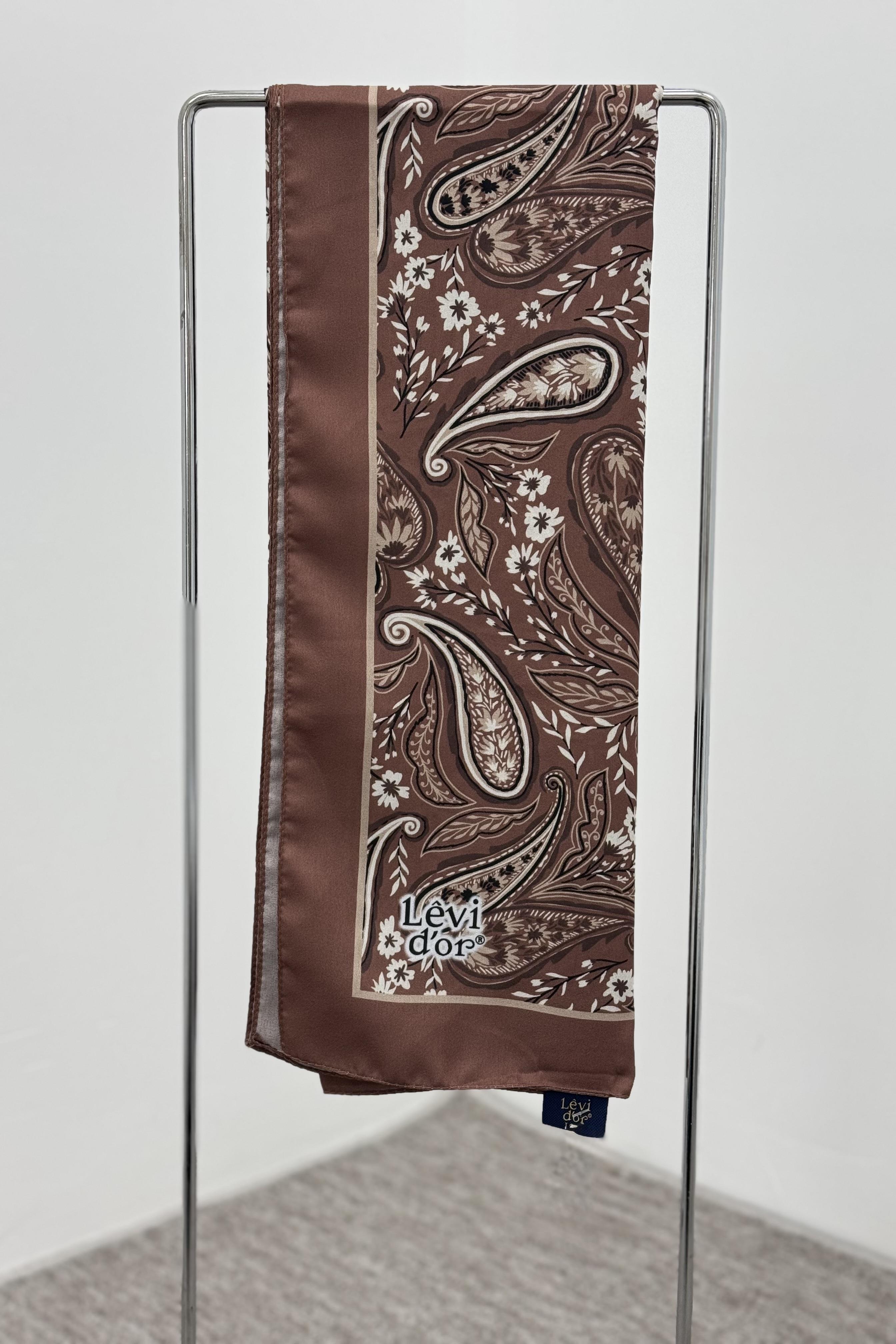 LEVİDOR Levidor 18914 Dalga Desen Love Şal - Latte  Şal 