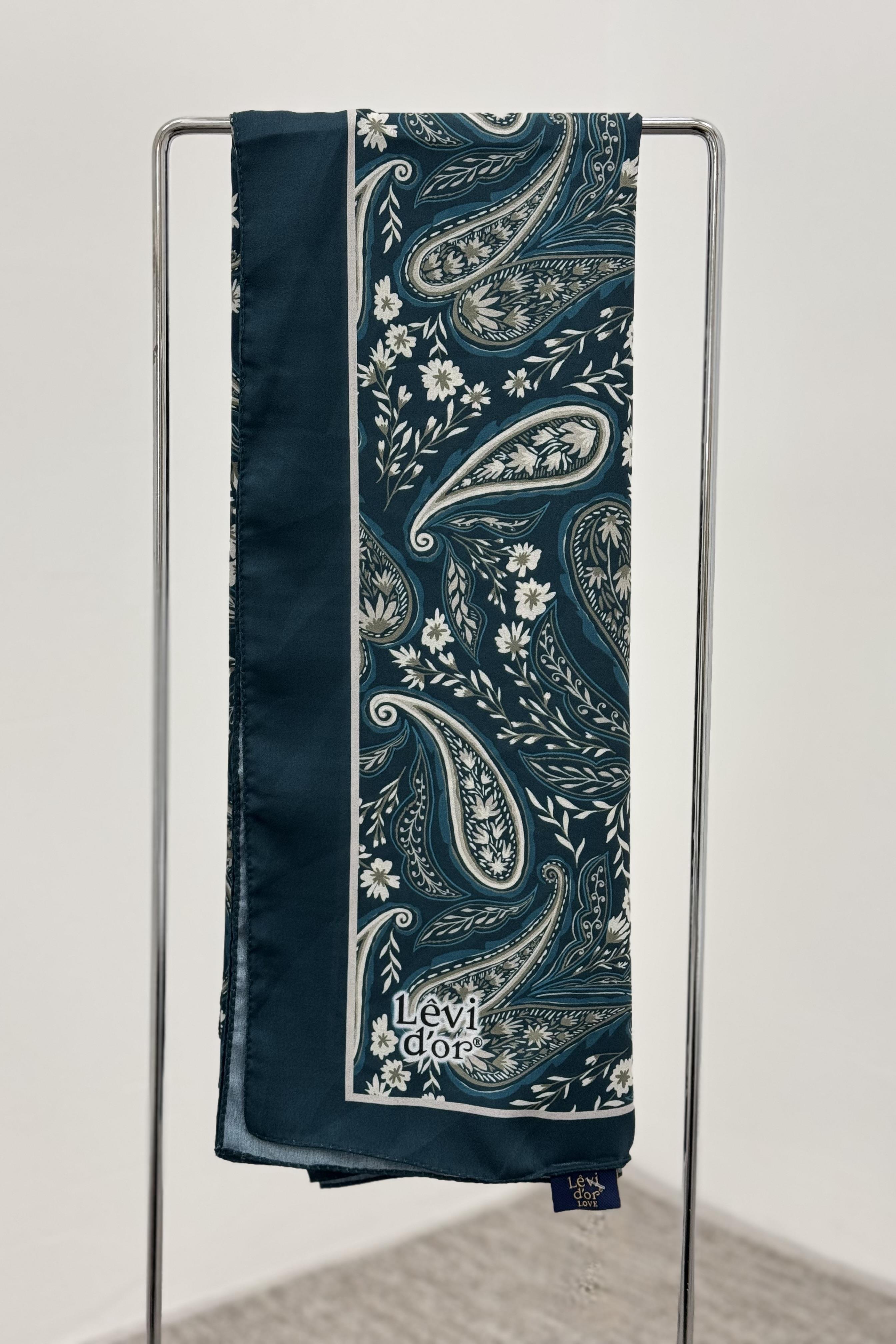 LEVİDOR Levidor 18914 Dalga Desen Love Şal - Zümrüt  Şal 