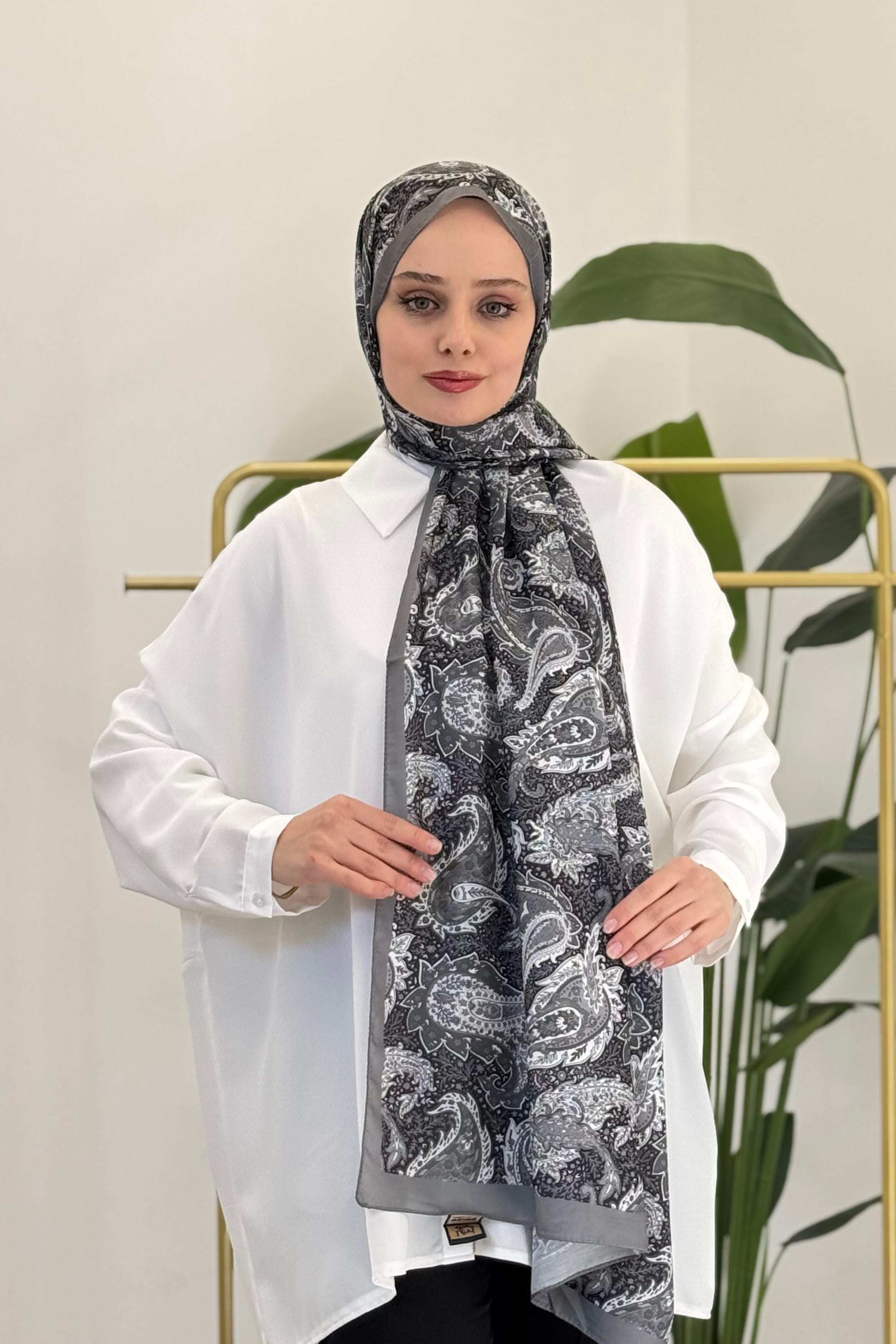 LEVİDOR Levidor Lcs Damla Desen Şal - Gri Levidor Lcs Damla Desen Şal - Bilen Giyim Şal 