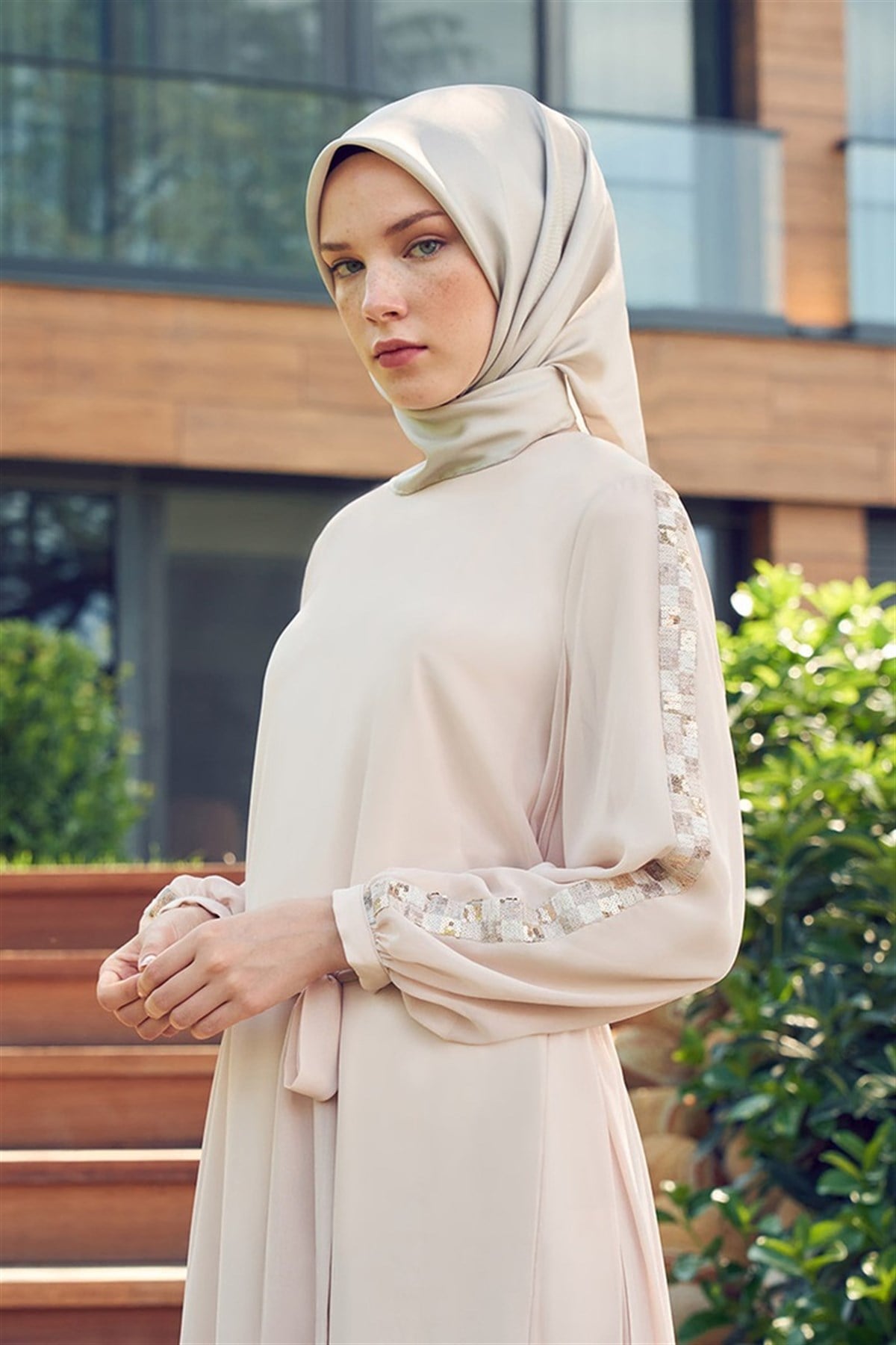 LEVİDOR Levidor 4029 Omuz Payet İşlemeli Abiye Tunik - Bej LEVİDOR Levidor 4029 Omuz Payet İşlemeli Abiye Tunik - Bej Tunik   Tunik