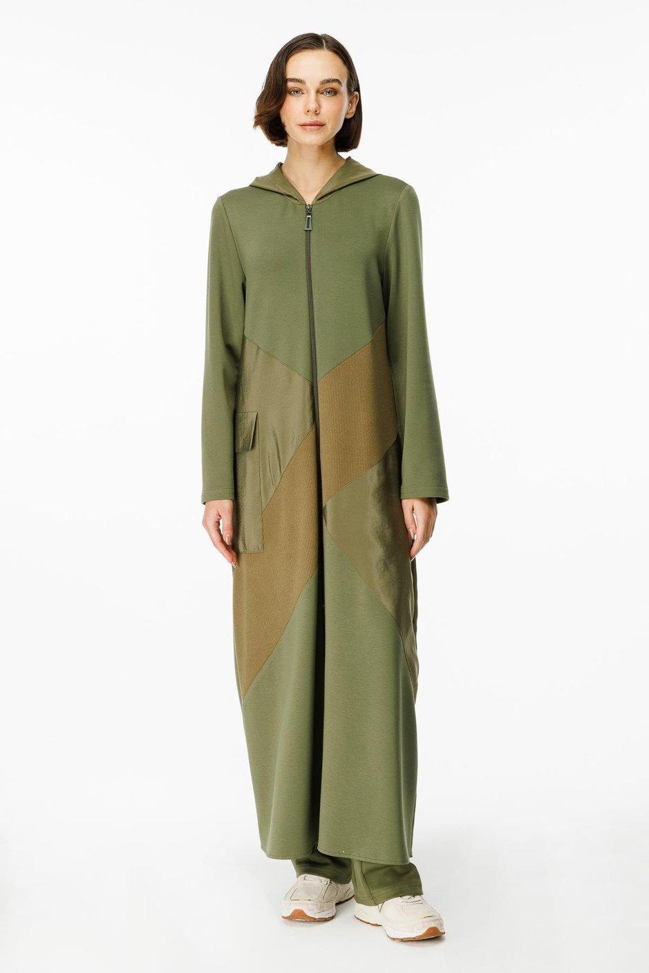 MİCCA Micca 242880M Yan Cep Triko Detay Kap - Haki  Kap 