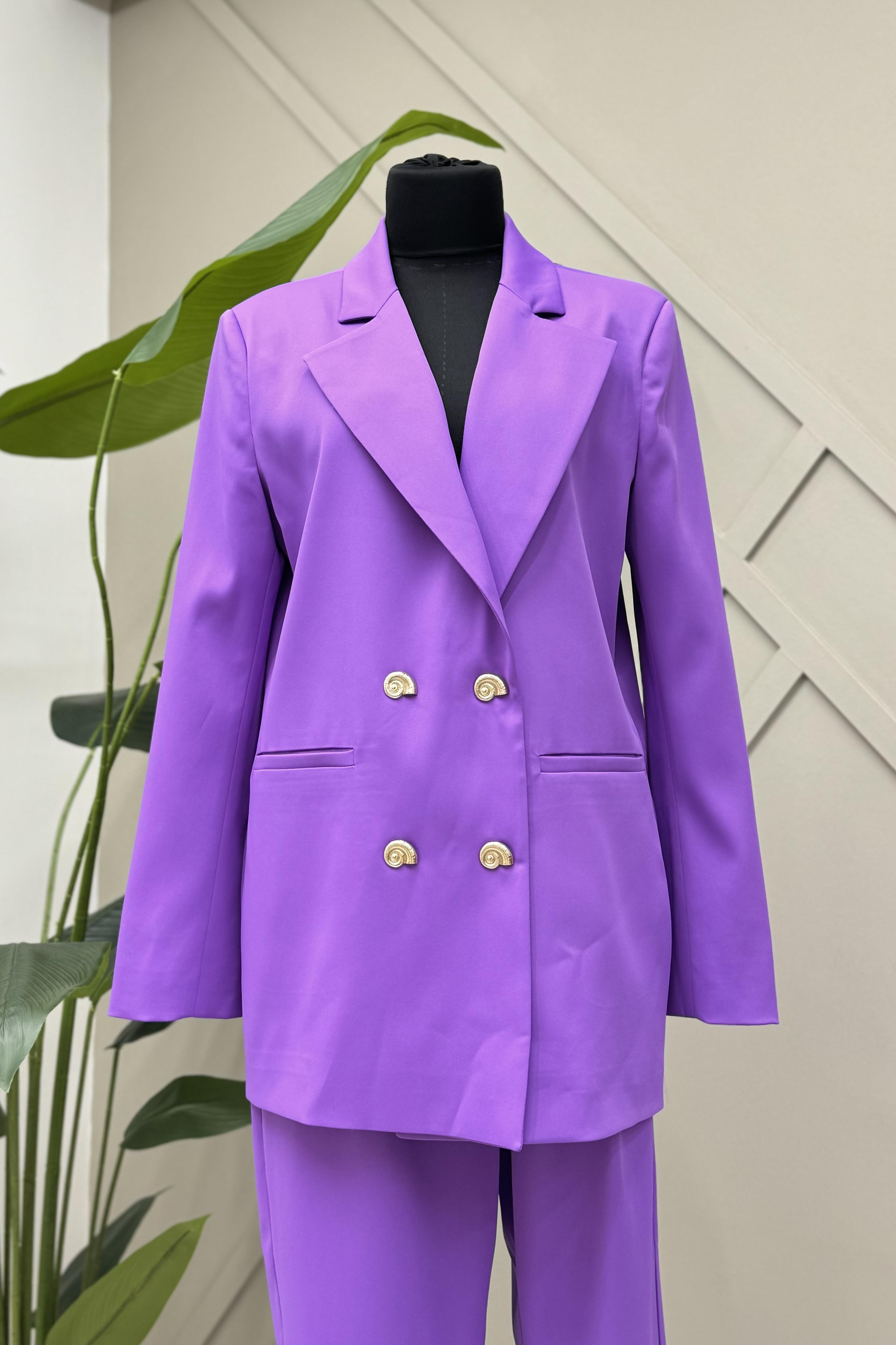 MİSSEMRAMİSS Missemramiss 4482 Blazer Takım - Leylak  Takım