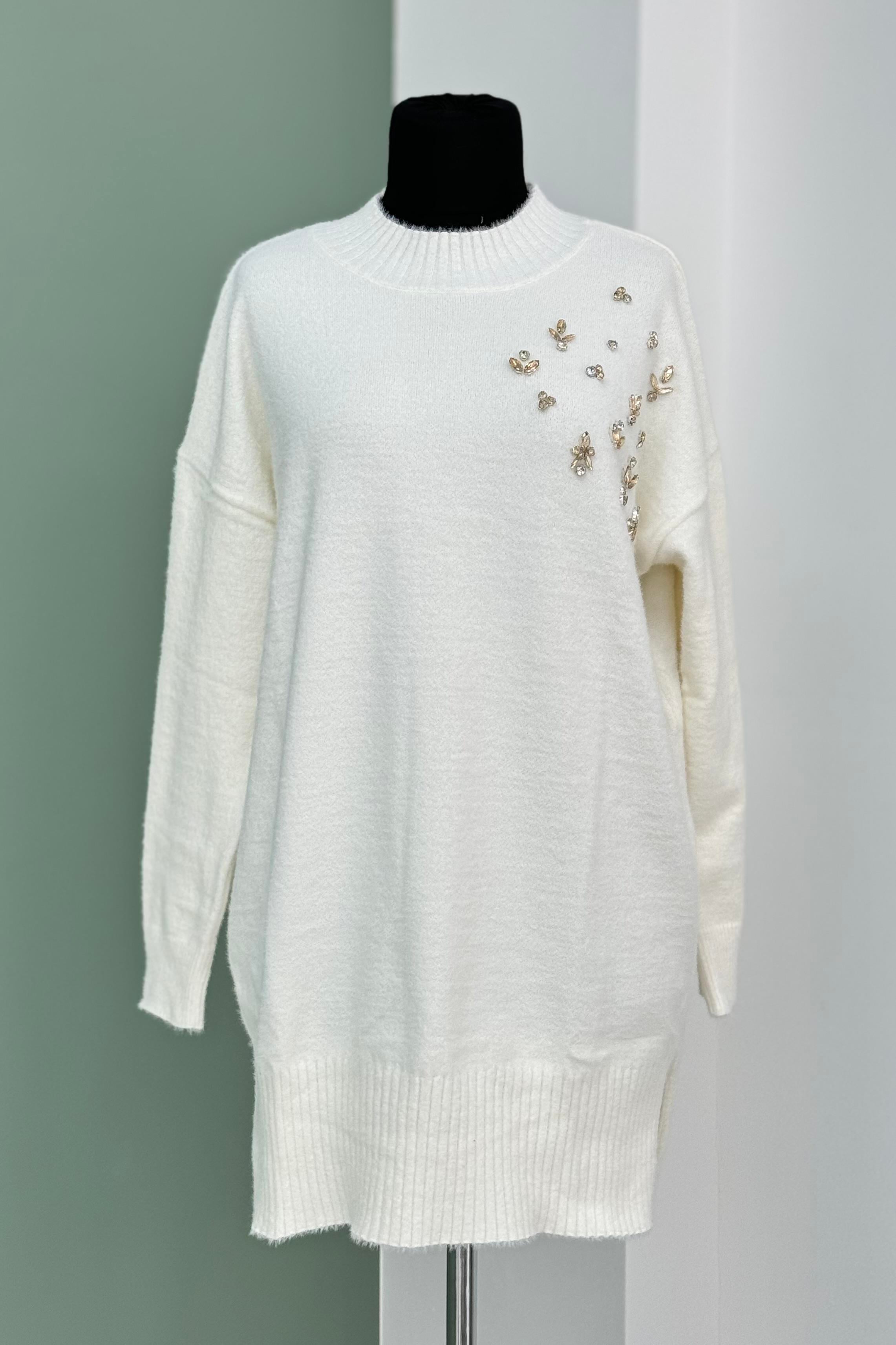 MİSSEMRAMİSS Missemramiss 4572 Maglione Angora Kazak - Ekru  Kazak 