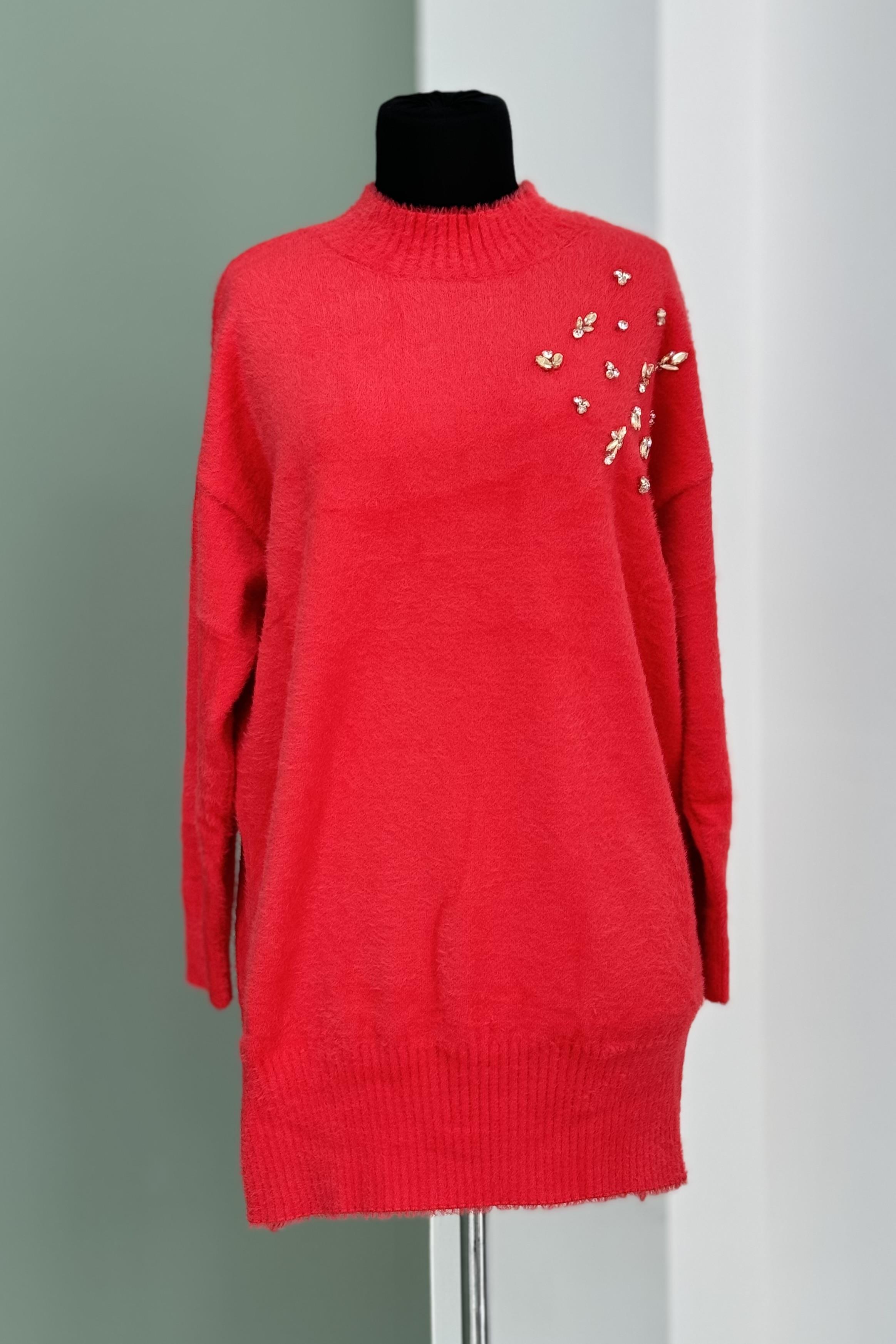 MİSSEMRAMİSS Missemramiss 4572 Maglione Angora Kazak - Kırmızı  Kazak 