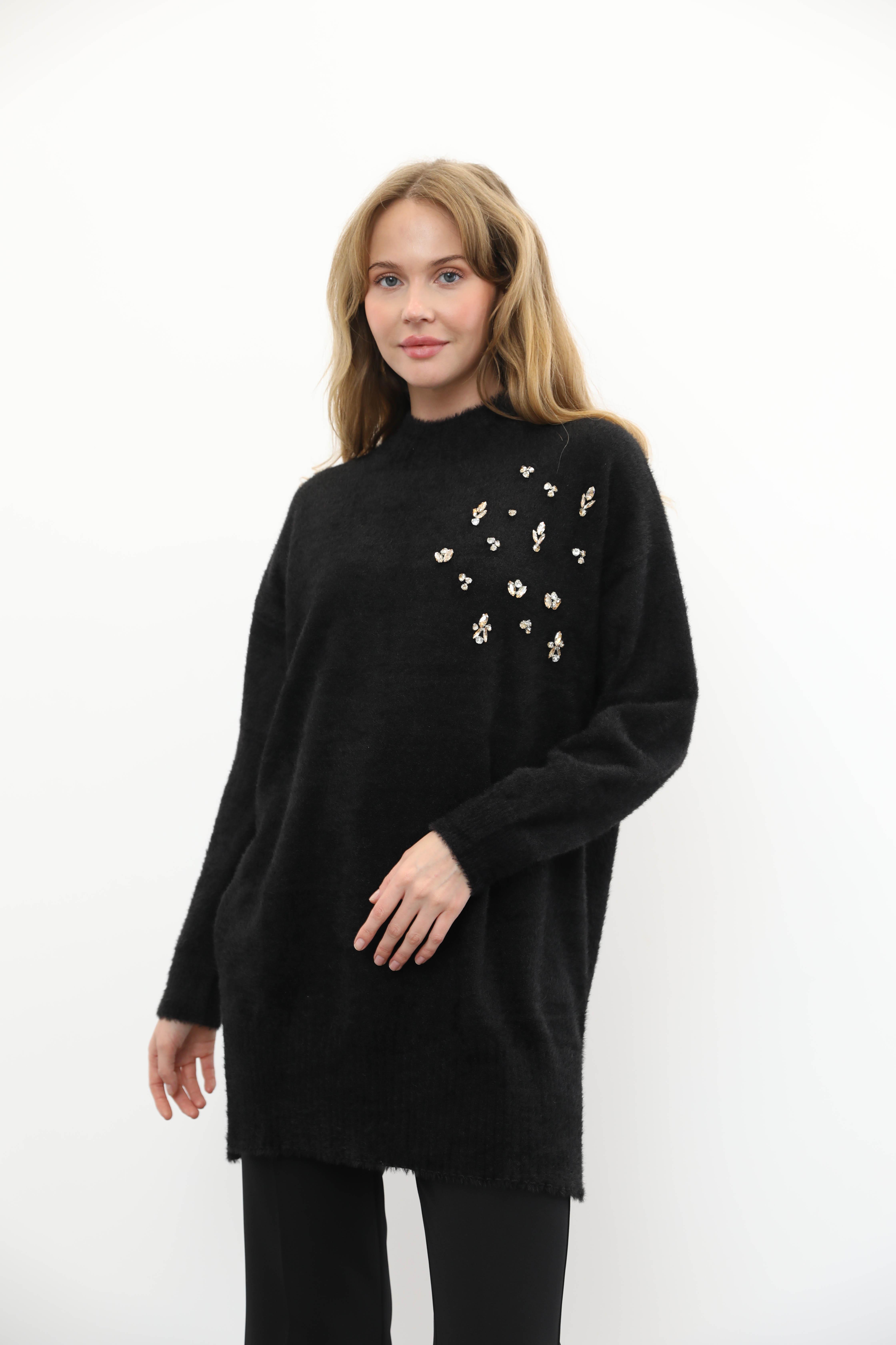 MİSSEMRAMİSS Missemramiss 4572 Maglione Angora Kazak - Siyah Missemramiss 4572 Maglione Angora Kazak - Siyah - Bilen Giyim Kazak 