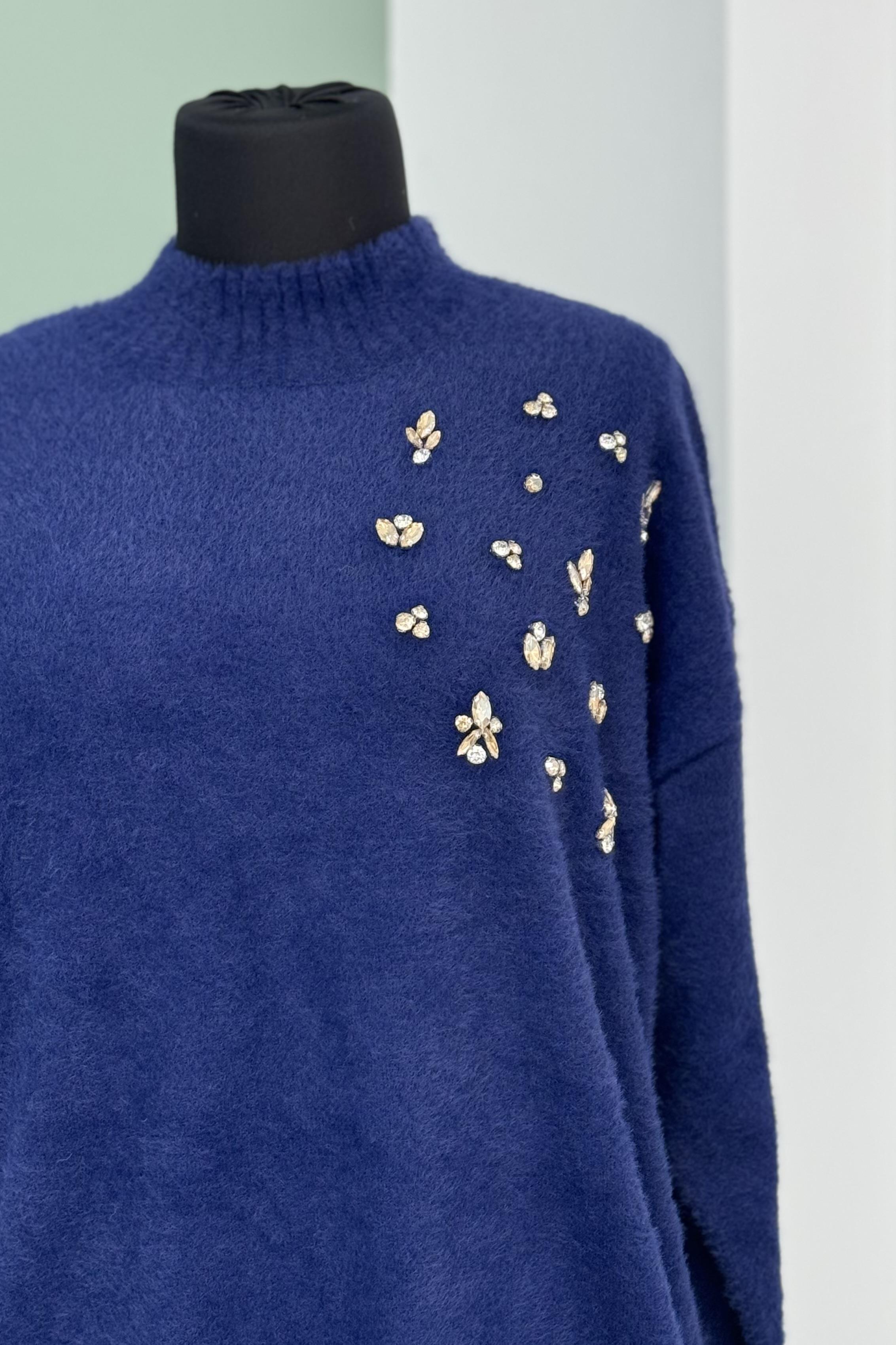 MİSSEMRAMİSS Missemramiss 4572 Maglione Angora Kazak - Lacivert  Kazak 