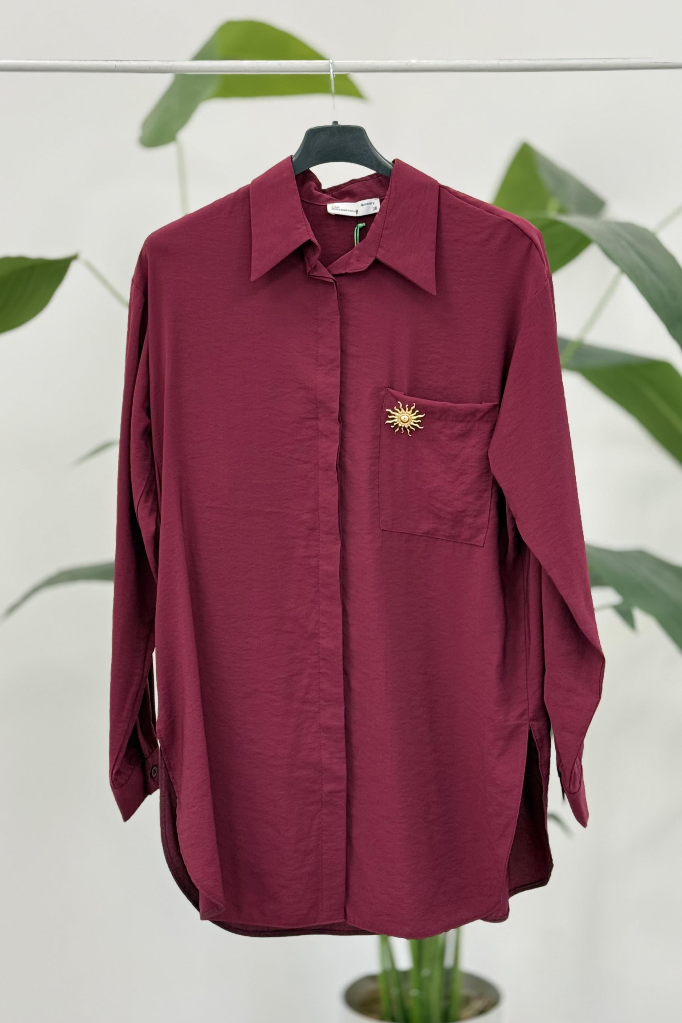 MİSSEMRAMİSS Missemramiss 4825 SunShne Gömlek Tunik - Bordo Missemramiss 4825 SunShne Gömlek Tunik - Bilen Giyim Tunik 
