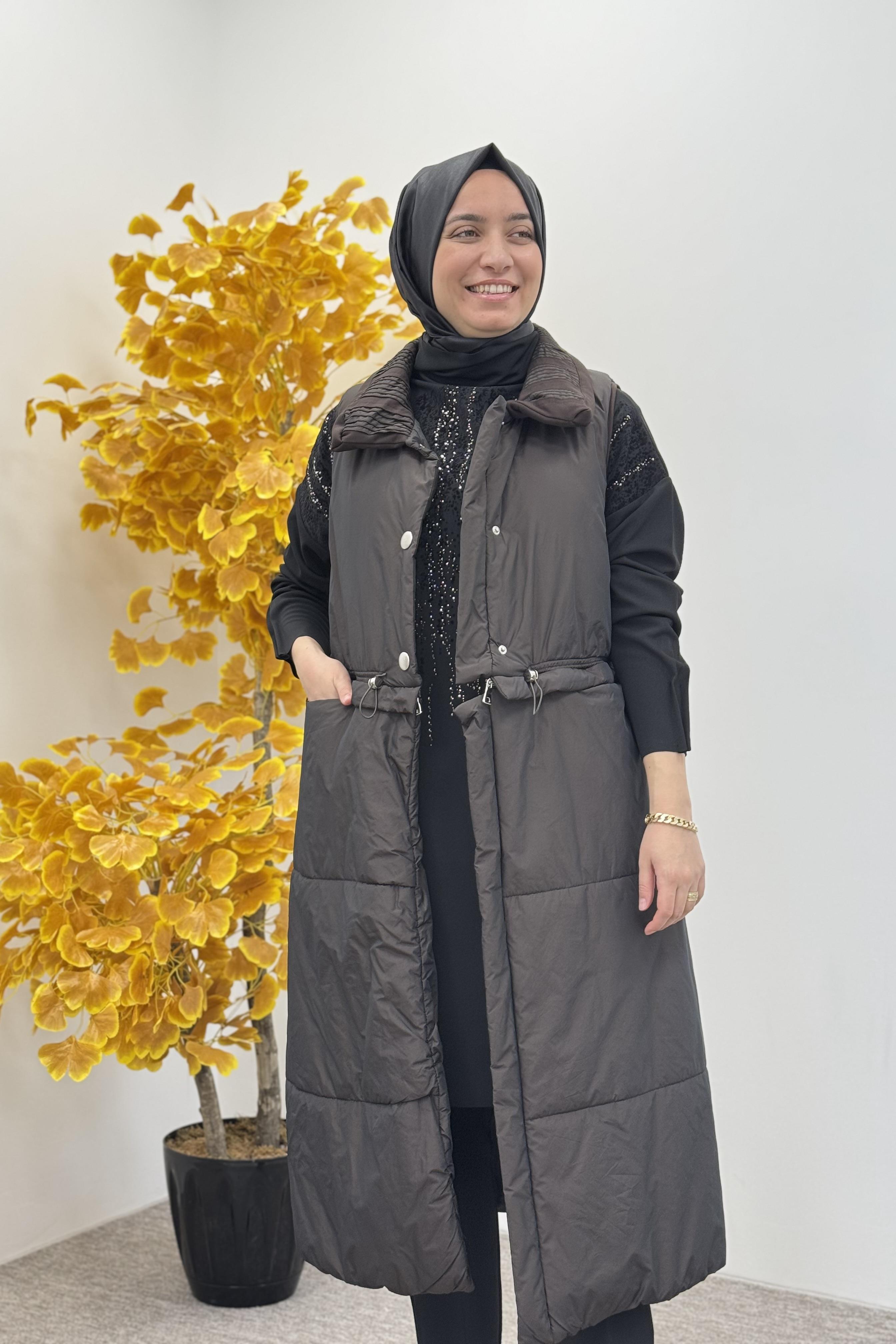 MİSSWHENCE Misswhence 36702 Yelek - Kahve Misswhence 36702 Yelek - Kahve - Bilen Giyim Yelek 