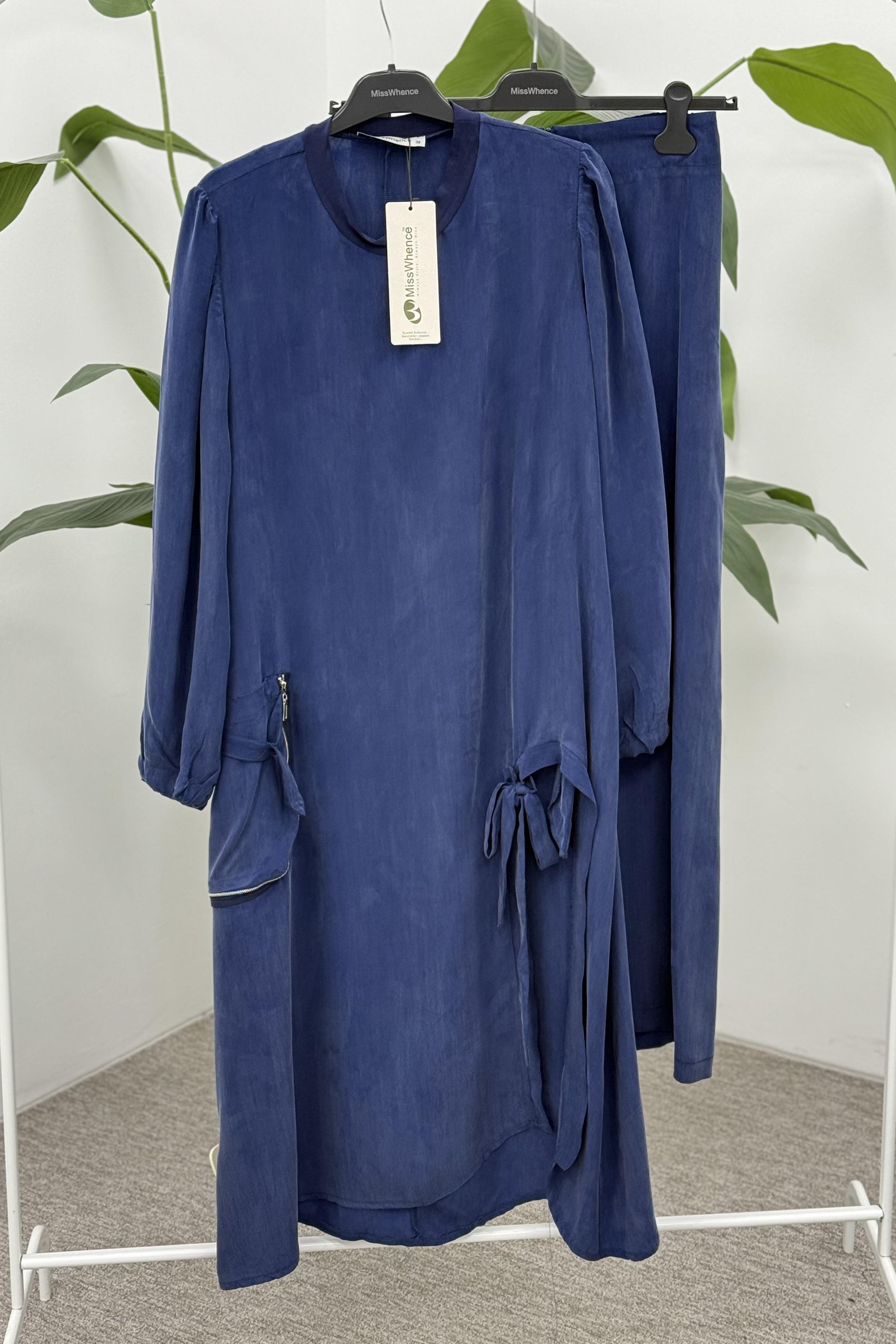 MİSSWHENCE Misswhence 37023 Tunik Takım - İndigo Misswhence 37023 Tunik Takım - Bilen Giyim Takım 