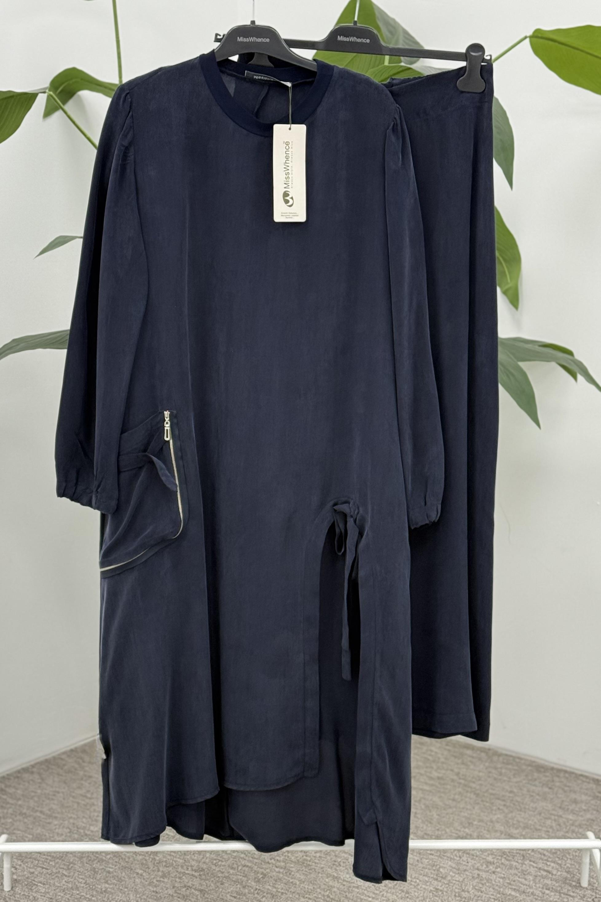 MİSSWHENCE Misswhence 37023 Tunik Takım - Lacivert Misswhence 37023 Tunik Takım - Bilen Giyim Takım 