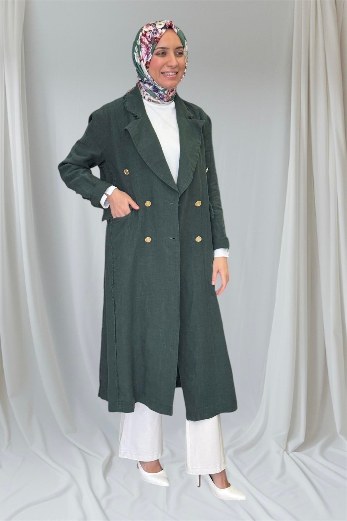 MİSSWHENCE Misswhence 37503 Pardesü - Yeşil Misswhence 37503 Pardesü - Bilen Giyim Pardesü & Ferace 