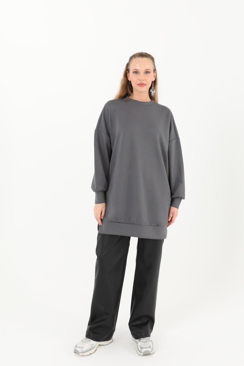 PUANE Modal Kumaş Tunik 10605 - Antrasit  Tunik 