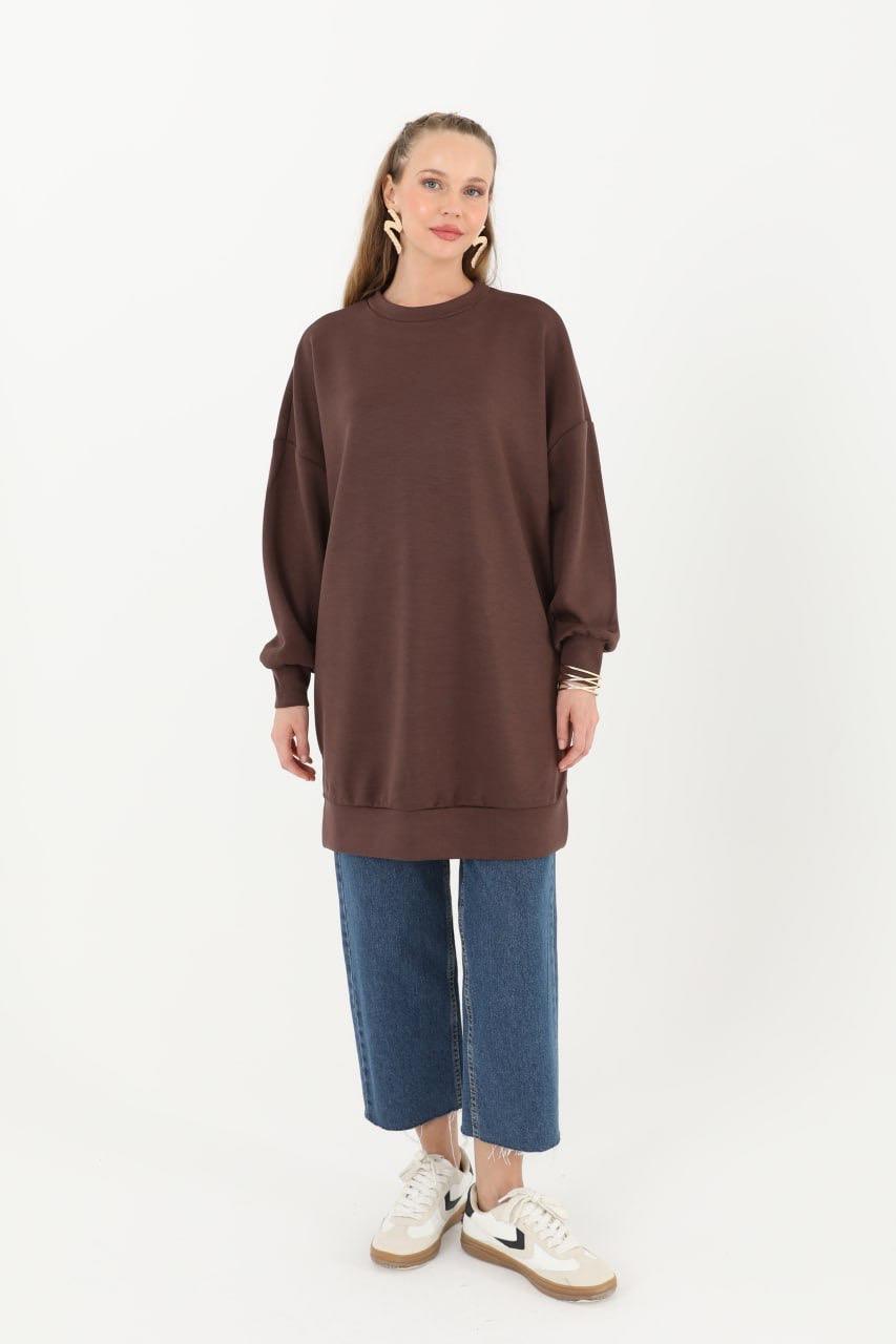 PUANE Modal Kumaş Tunik 10605 - Browni  Tunik 