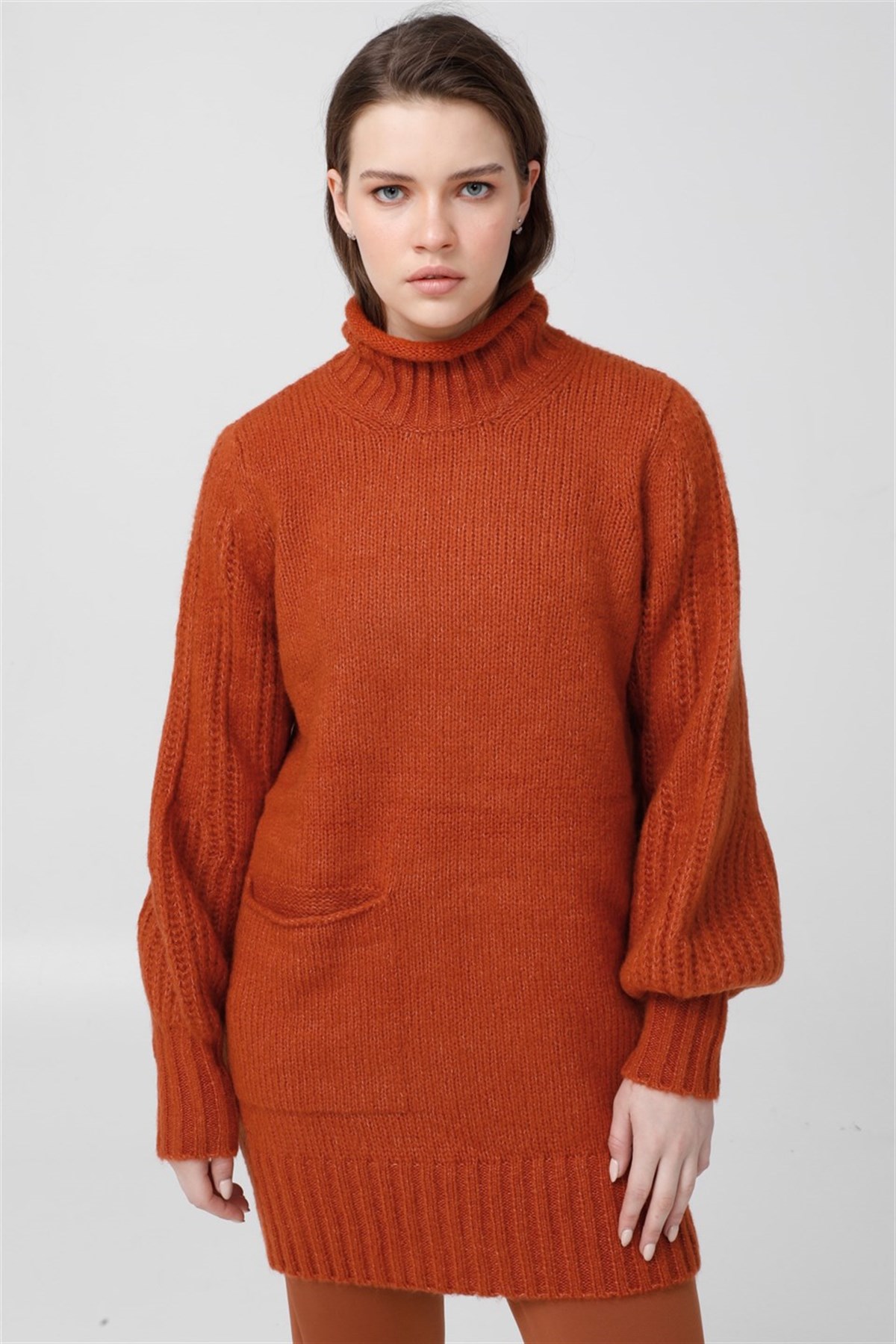 NOİ Noi 42717 Triko Tunik - Oranj
