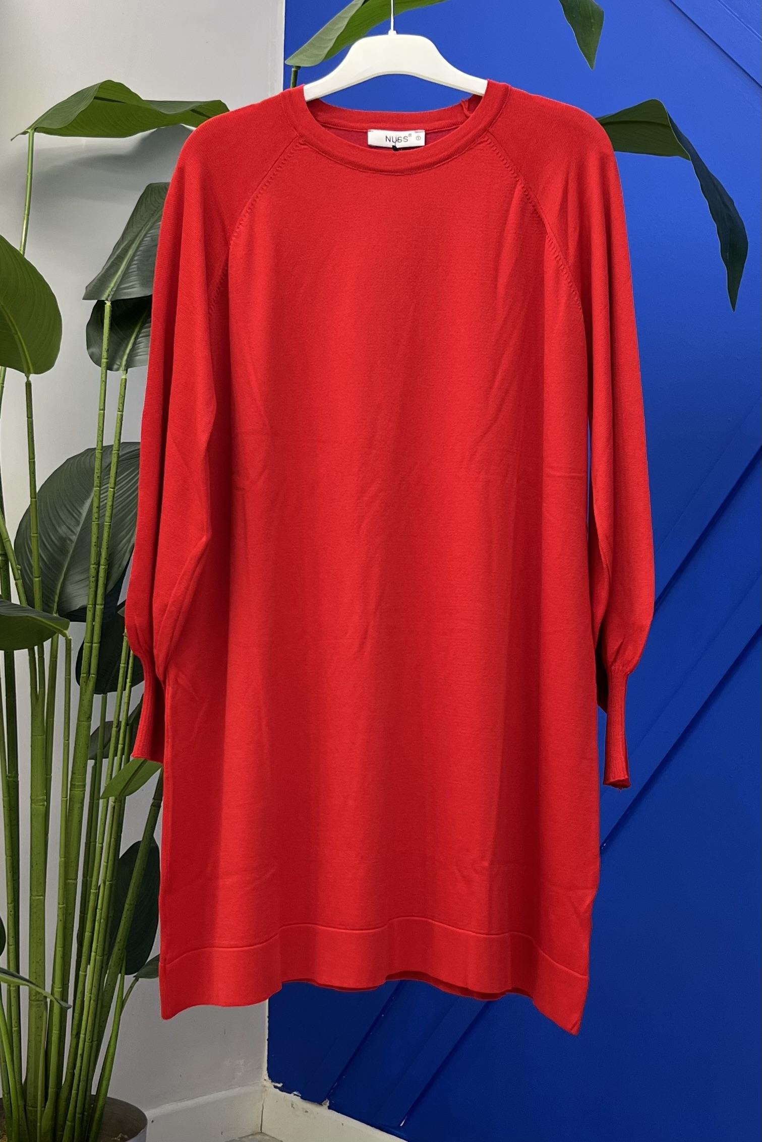 NUSS Nuss 500 Basic Triko Tunik - Kırmızı Nuss 500 Basic Triko Tunik - Kırmızı - Bilen Giyim Tunik