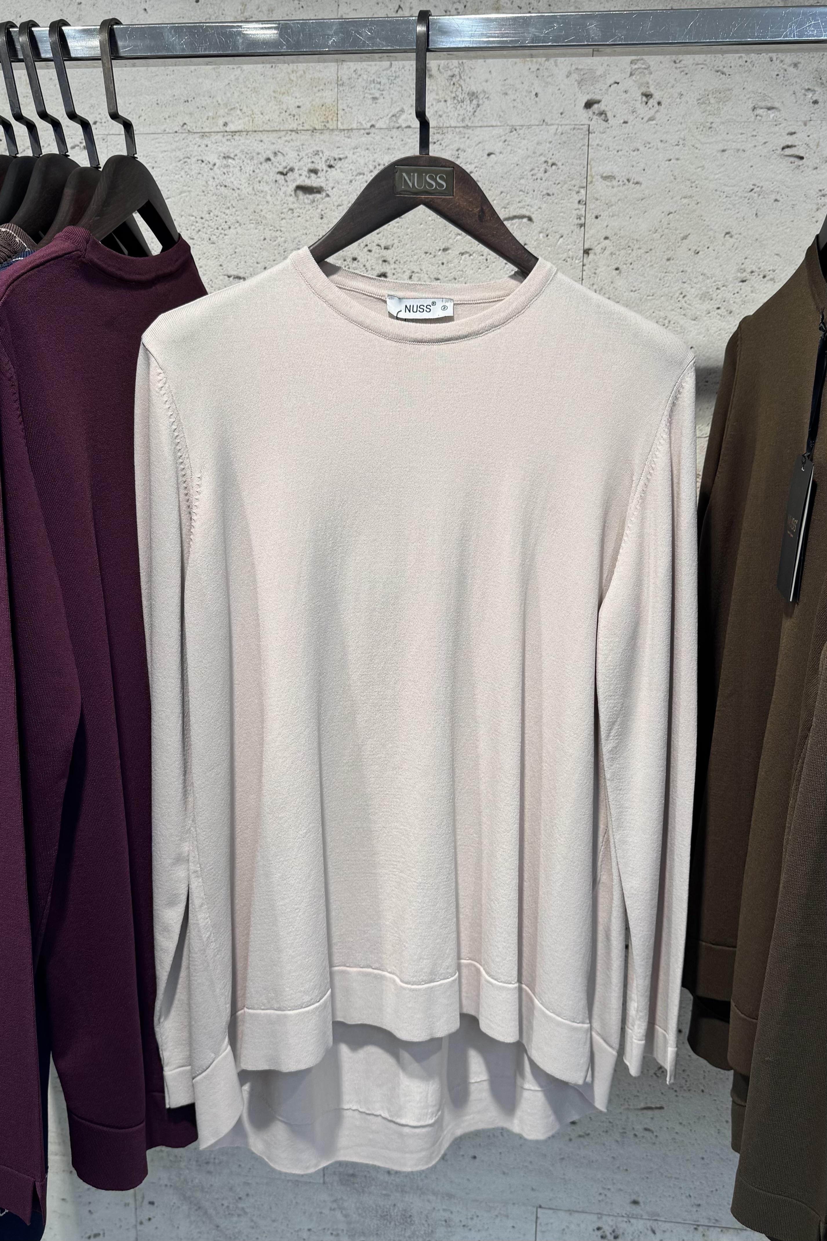 NUSS Nuss 902 Ön Kısa Arka Uzun Tunik - Bej  Tunik 