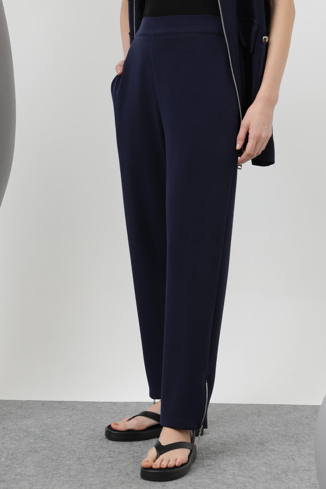 PUANE Paça Fermuar Detay Modal Pantolon 18225 - F.Navy Paça Fermuar Detay Modal Pantolon 18225 - F.Navy - Bilen Giyim Pantolon 