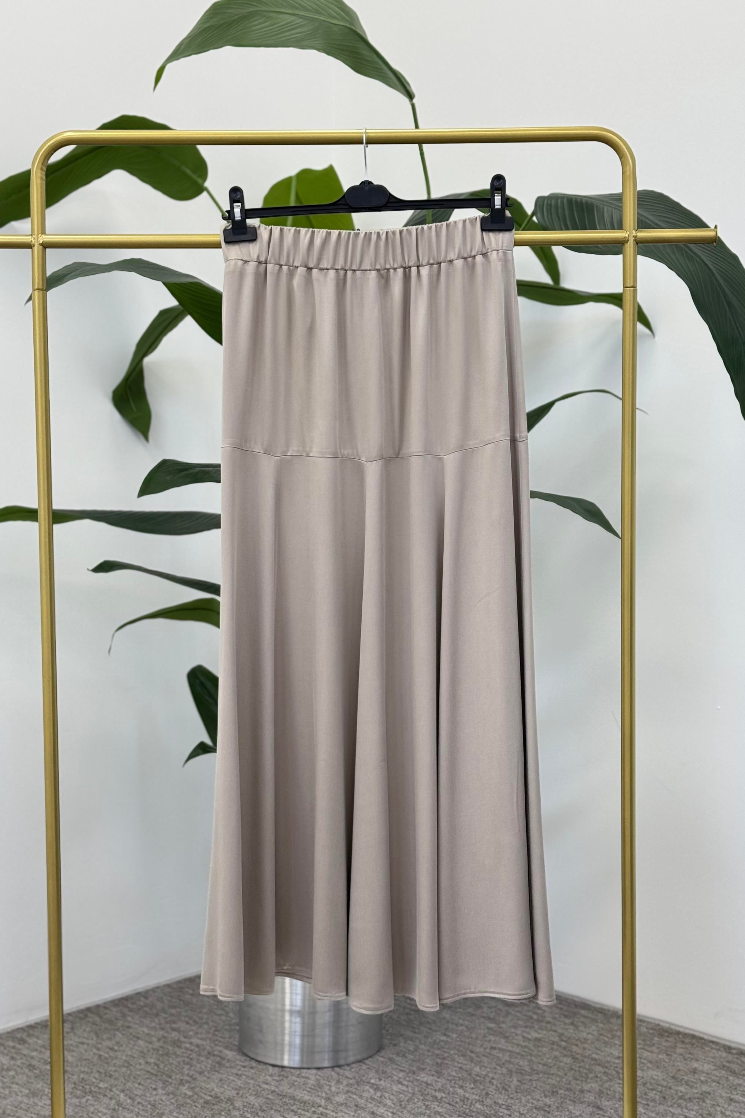 SENTEZ Sentez 5459 Aden İpek Cupra Etek - Taş Sentez 5459 Aden İpek Cupra Etek - Bilen Giyim Etek 