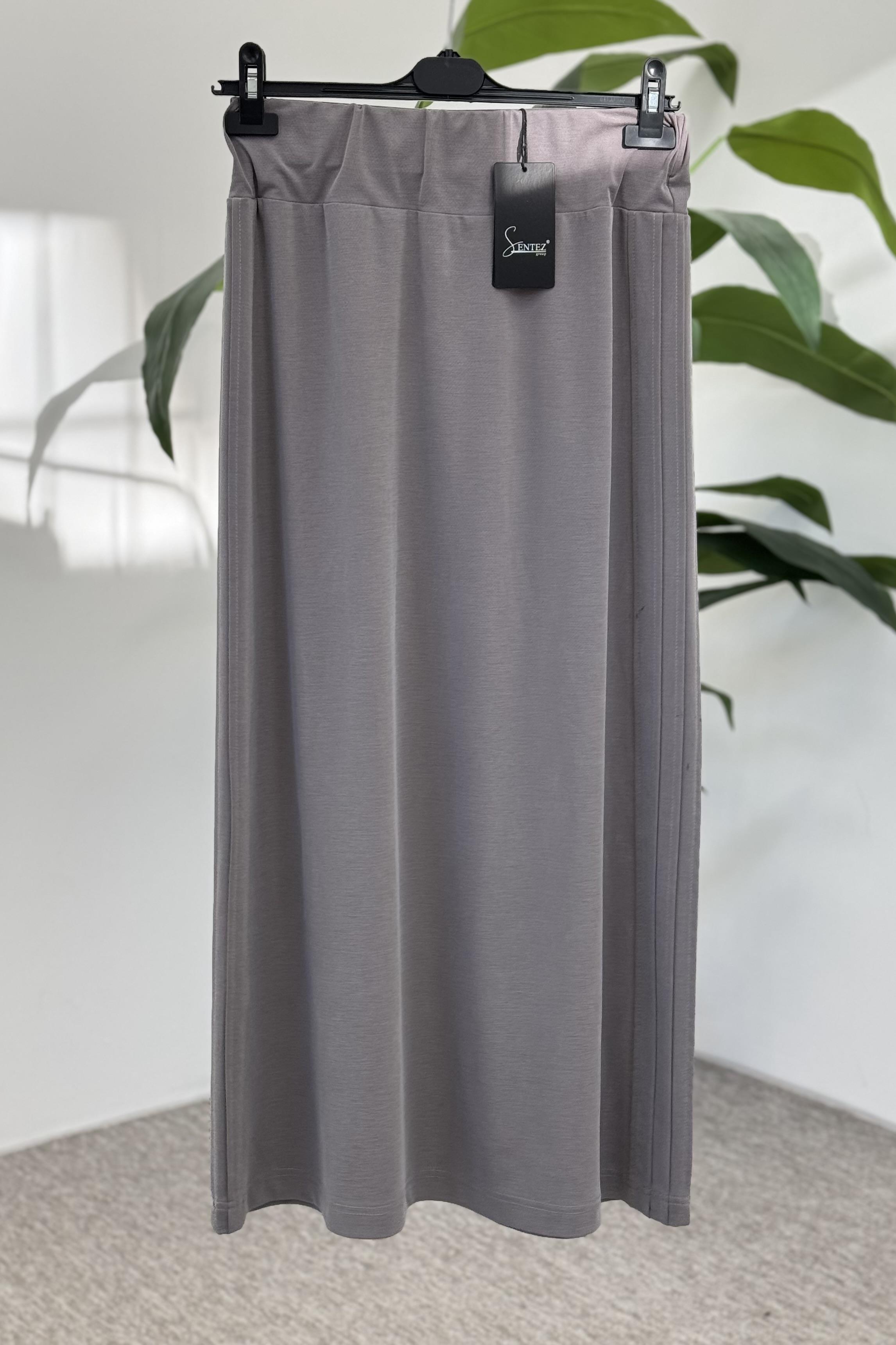 Sentez 5461 Yanı Nervürlü Etek - Bilen Giyim