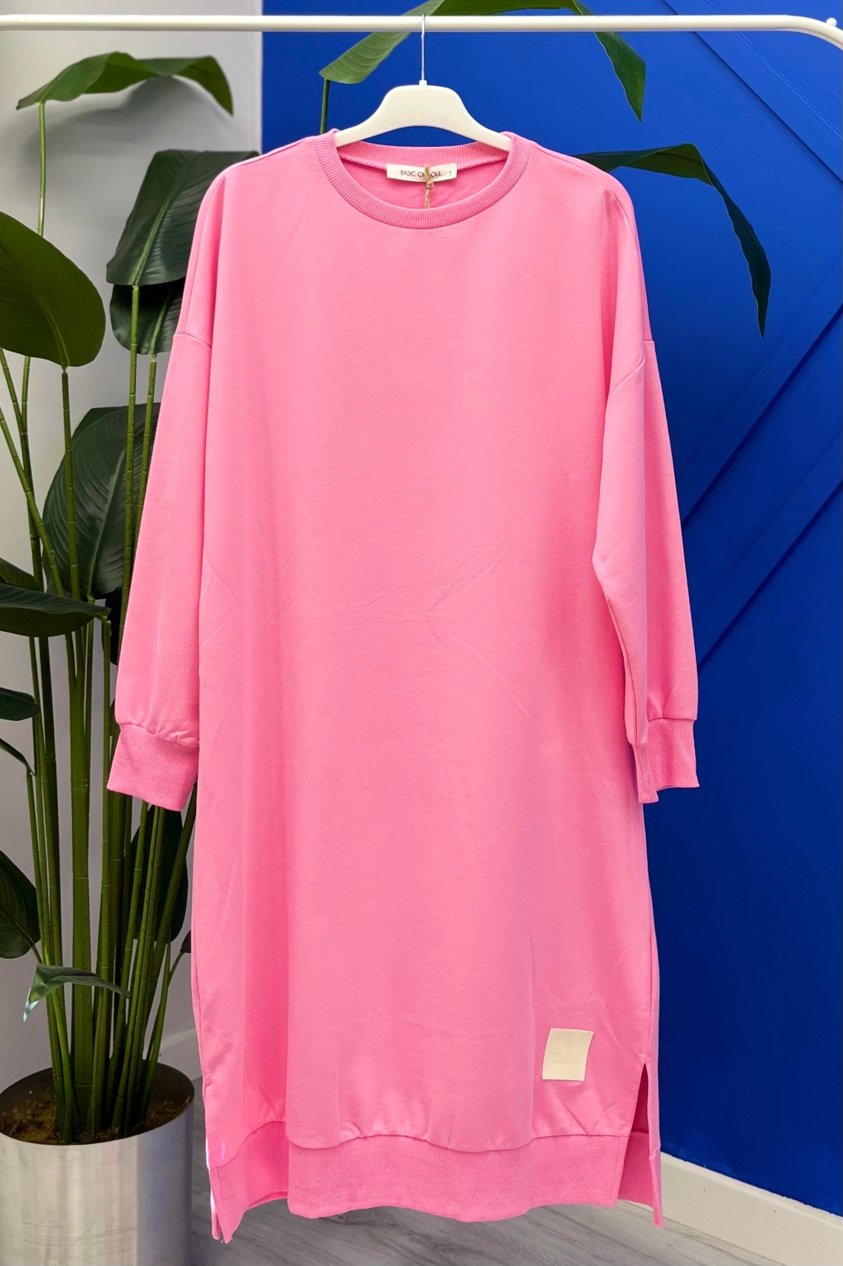 PUANE Soul 30645 Düz Renk Uzun Boy Sweat Tunik - Pembe Soul 30645 Düz Renk Uzun Boy Sweat Tunik - Pembe  Sweatshirt