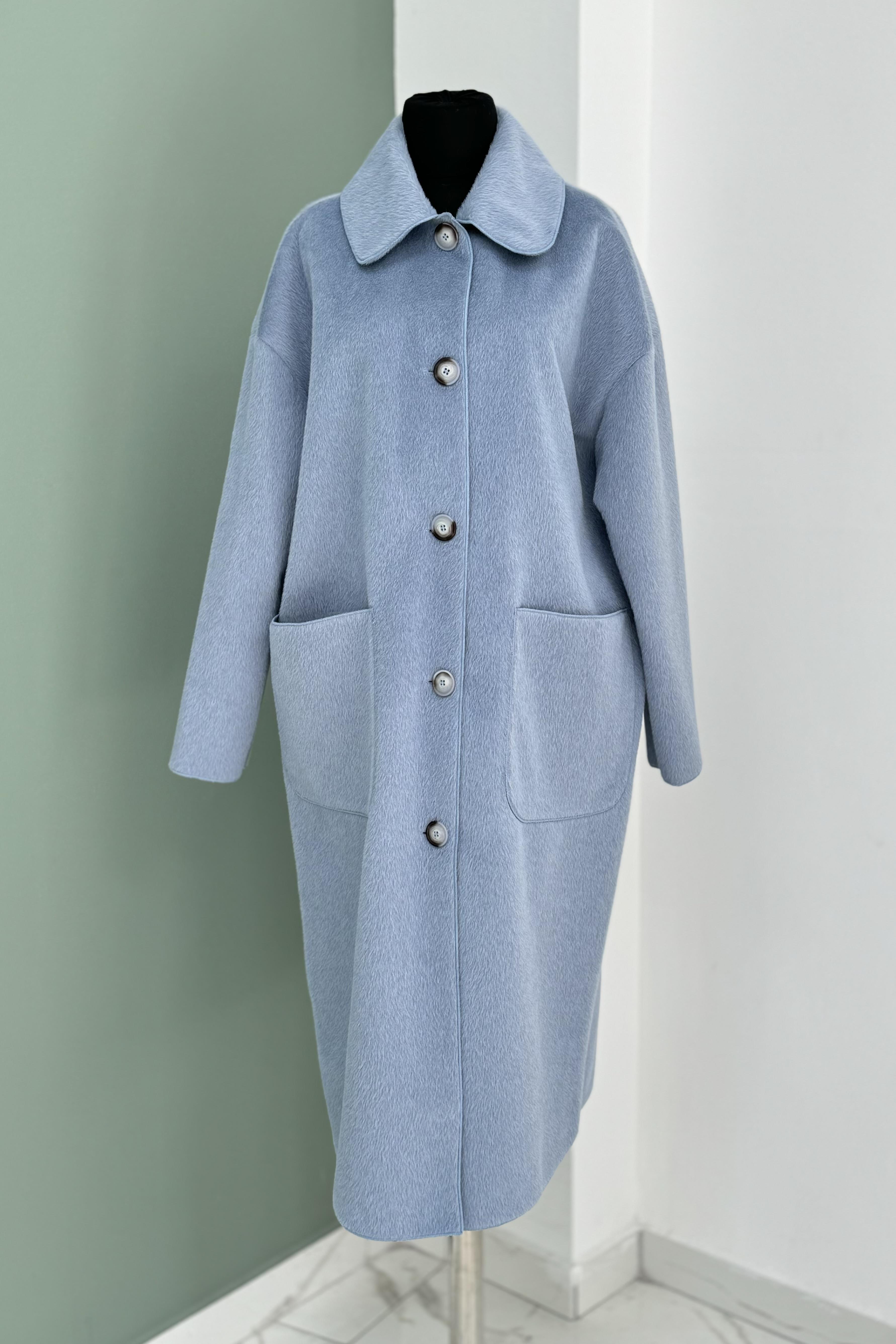 İKOLL Torba Cepli Oversize Kaban 31134 - Element Mavisi  Kaban & Mont 