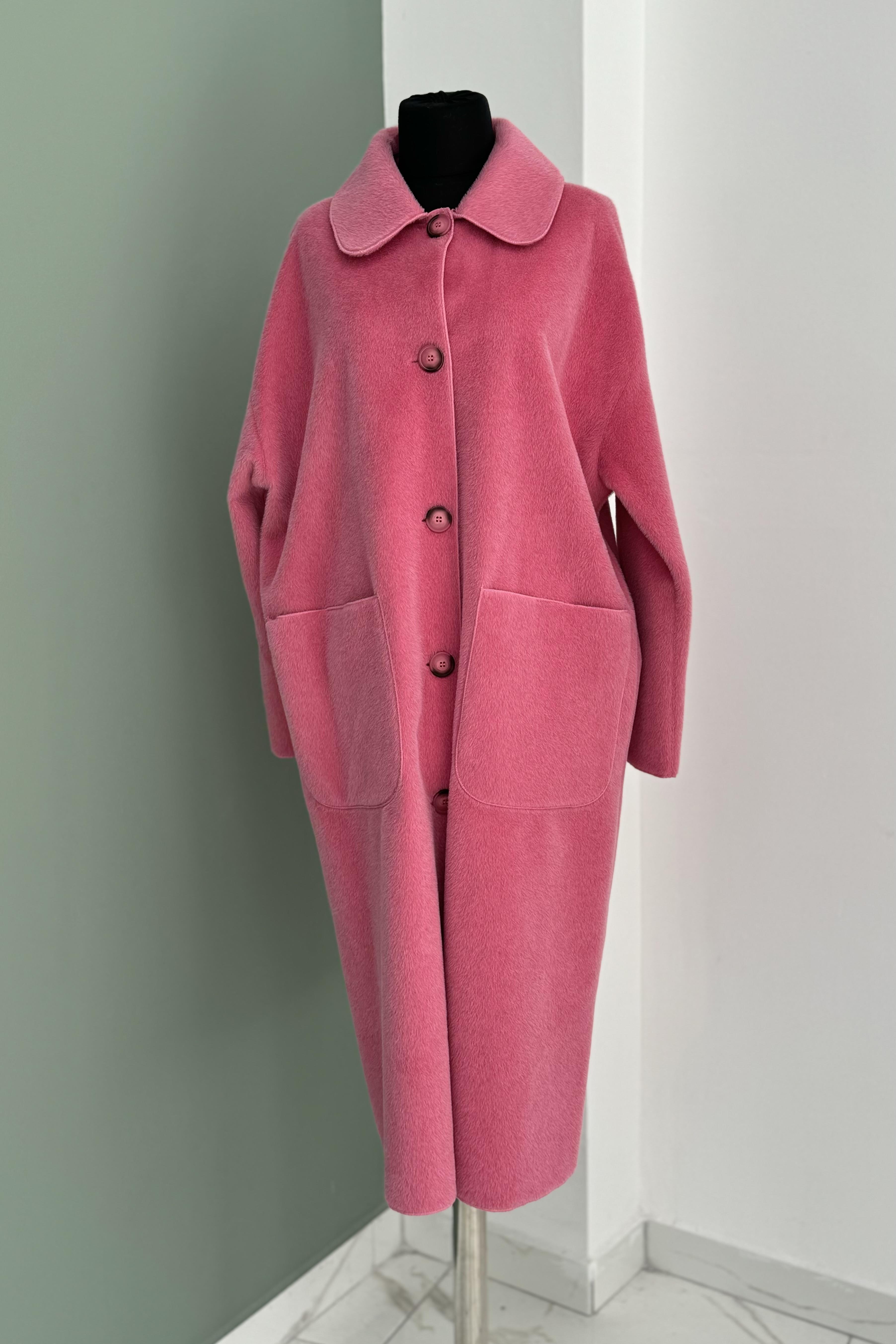 İKOLL Torba Cepli Oversize Kaban 31134 - Pembe  Kaban & Mont 