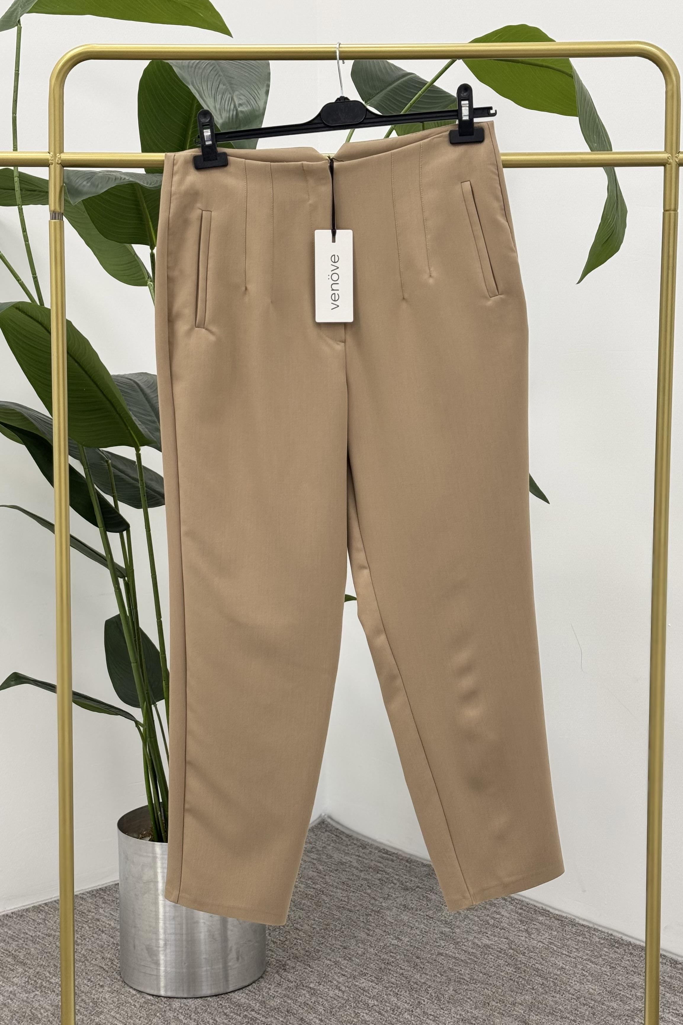 VENÖVE Venöve 24Fwpnt0014 Fond Pantolon - Camel Venöve 24Fwpnt0014 Fond Pantolon - Camel - Bilen Giyim Pantolon 