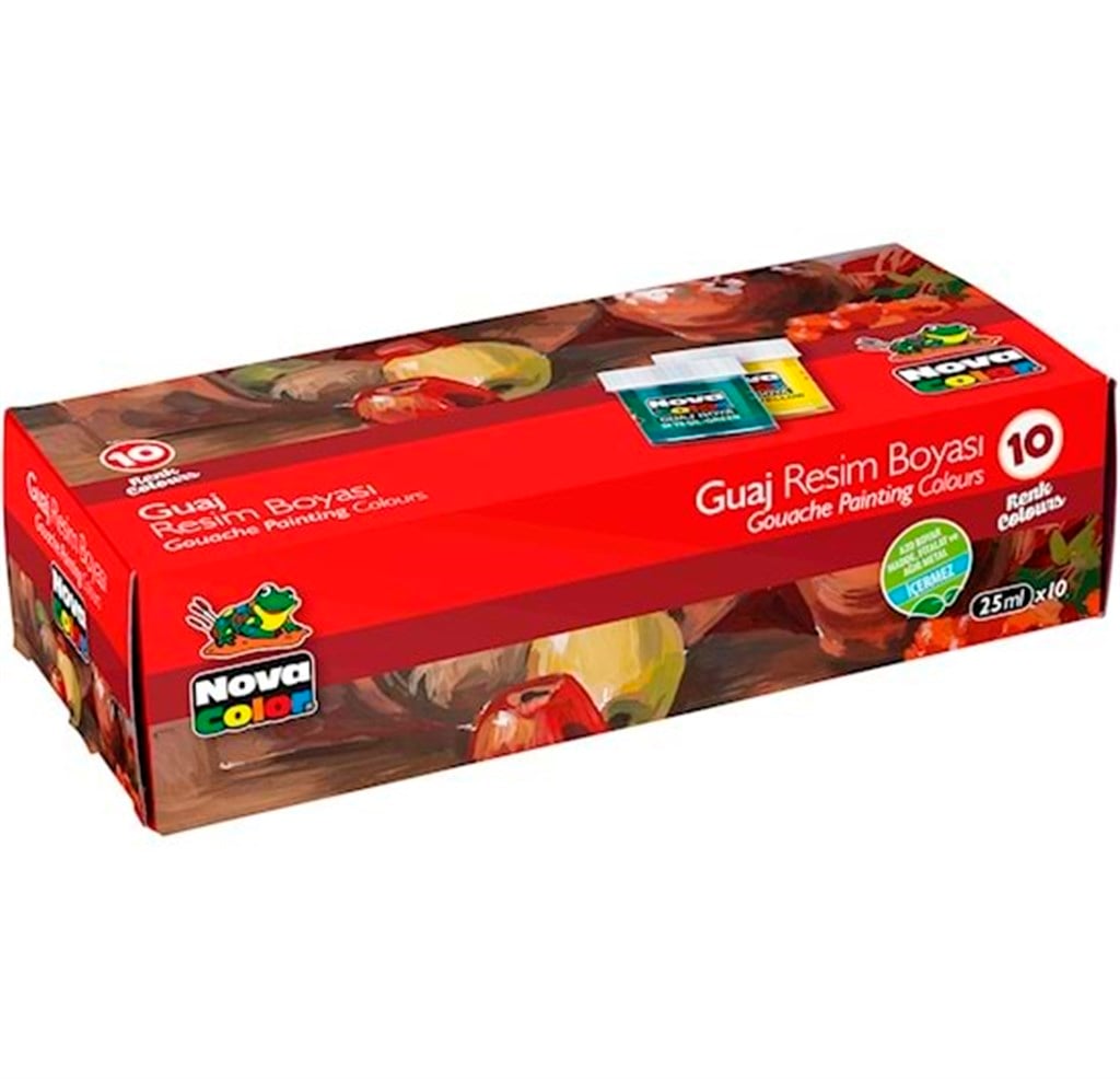 NOVA COLOR 10'LU GUAJ BOYA 25mlx10
