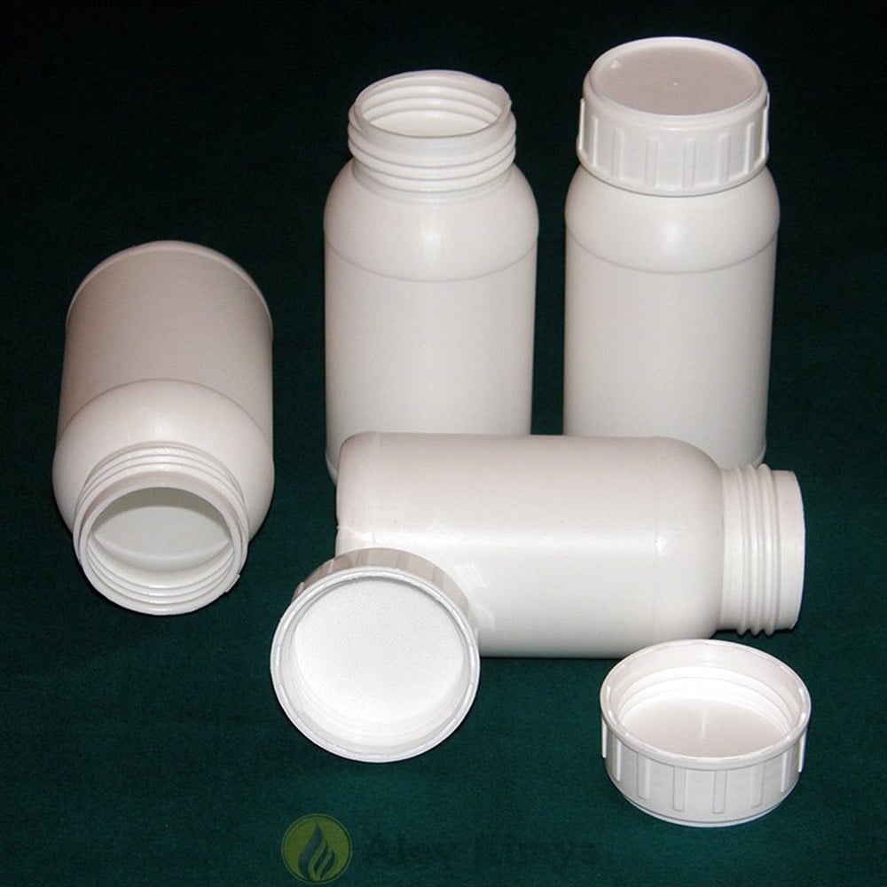 250 ml Beyaz, Geniş Ağızlı, Sızdırmaz Kapaklı Sert Şişe