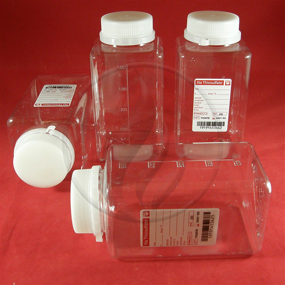 LP Italiana500 ml Gama Steril Su Numune Şişesi, PET,, Sodyum Tiyosülfat'lıAK158