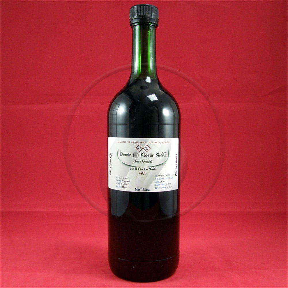Alev KimyaDemir (III) Klorür %40 Çözeltisi - Tech Grade [7705-08-0]AKDK1TG