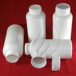 500 ml Beyaz, Geniş Ağızlı, Sızdırmaz Kapaklı Sert Şişe