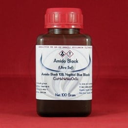 Alev KimyaAmido Siyahı - Amido Black (CI 20470) - Ultra Saf – Elektroforez Ve Redoks İndikatör - 100 GrAKIAB0.1